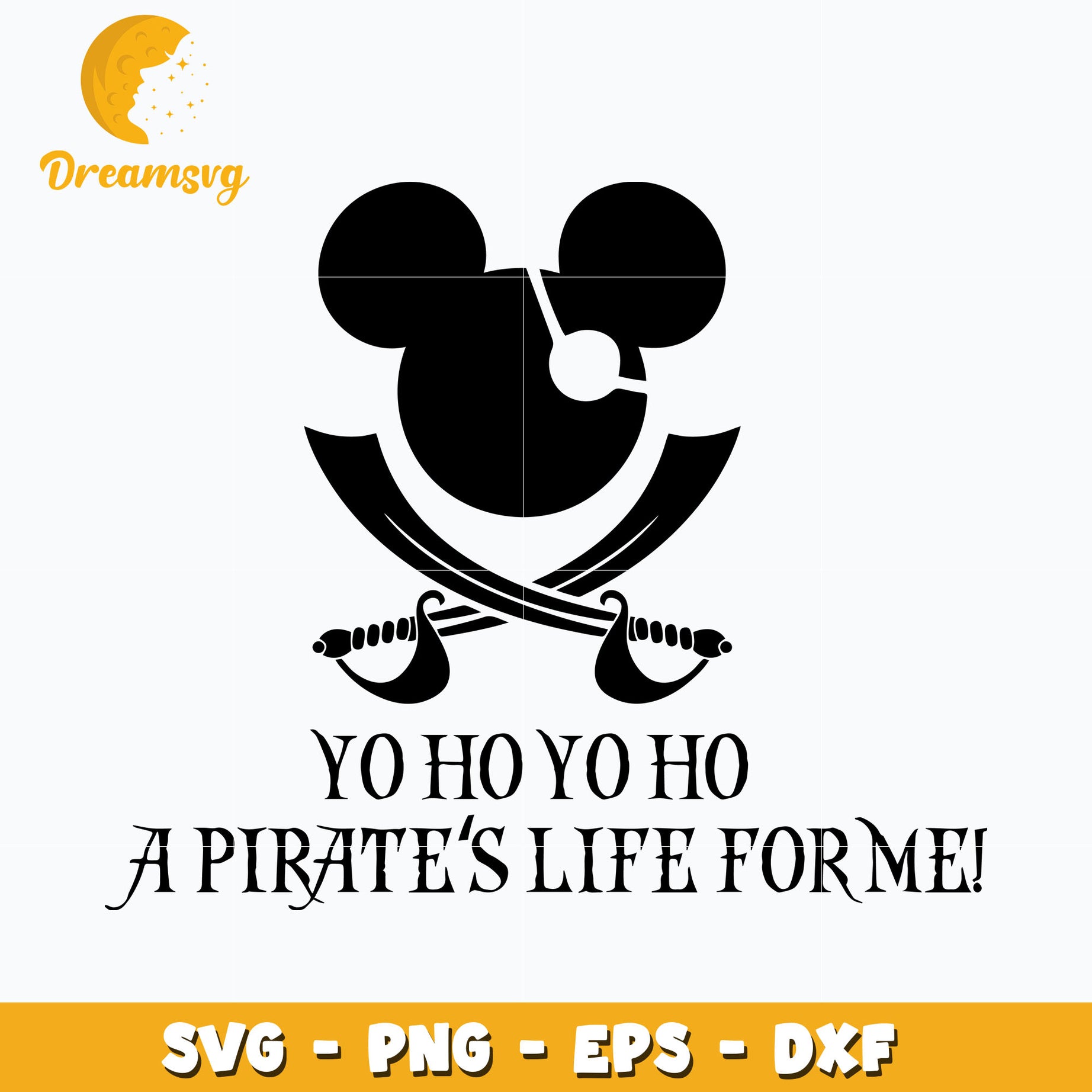 Mickey a priate's life for me svg