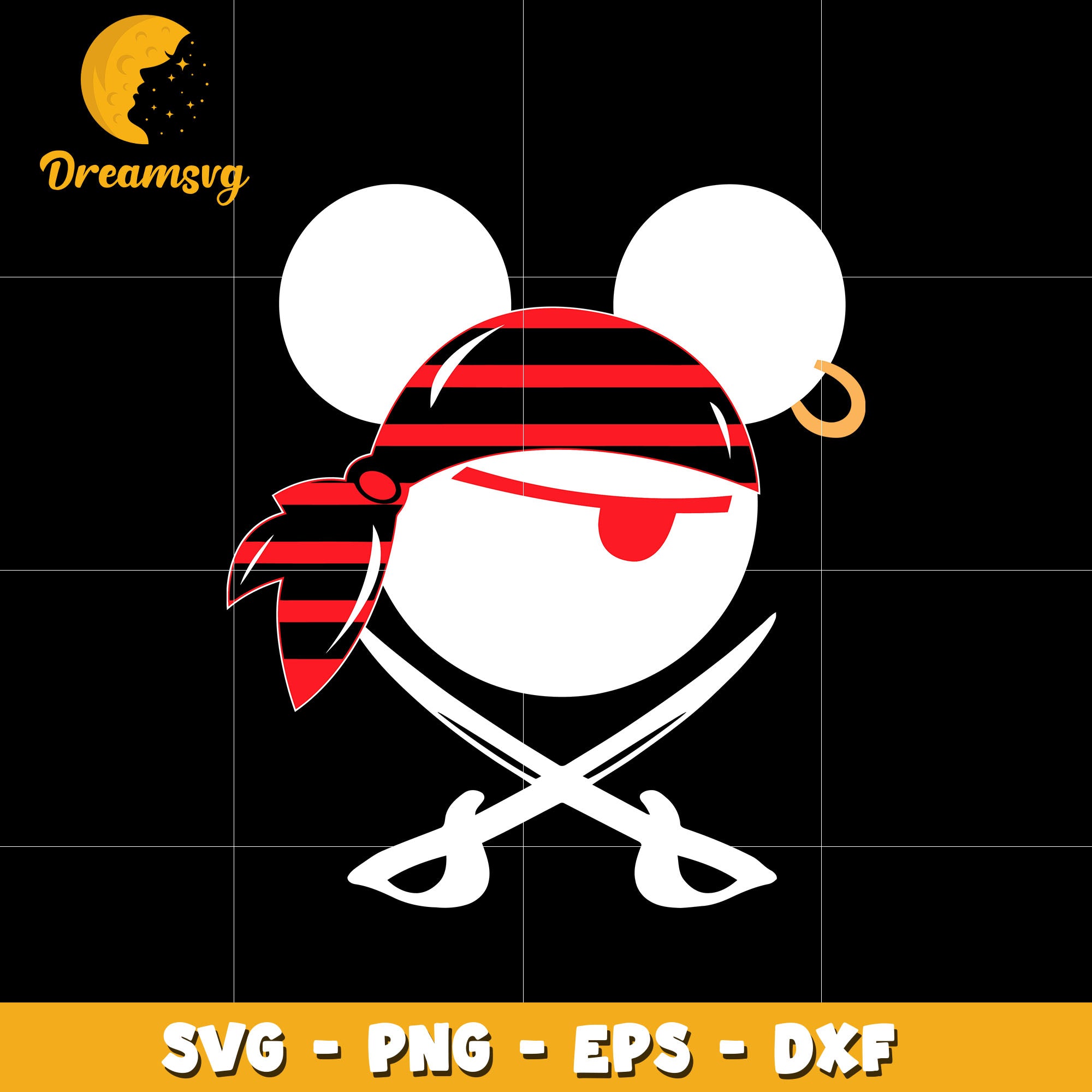 Mickey Mouse Head Priate 2024 Svg DreamSVG Store   BLUE04012475 DA A1 