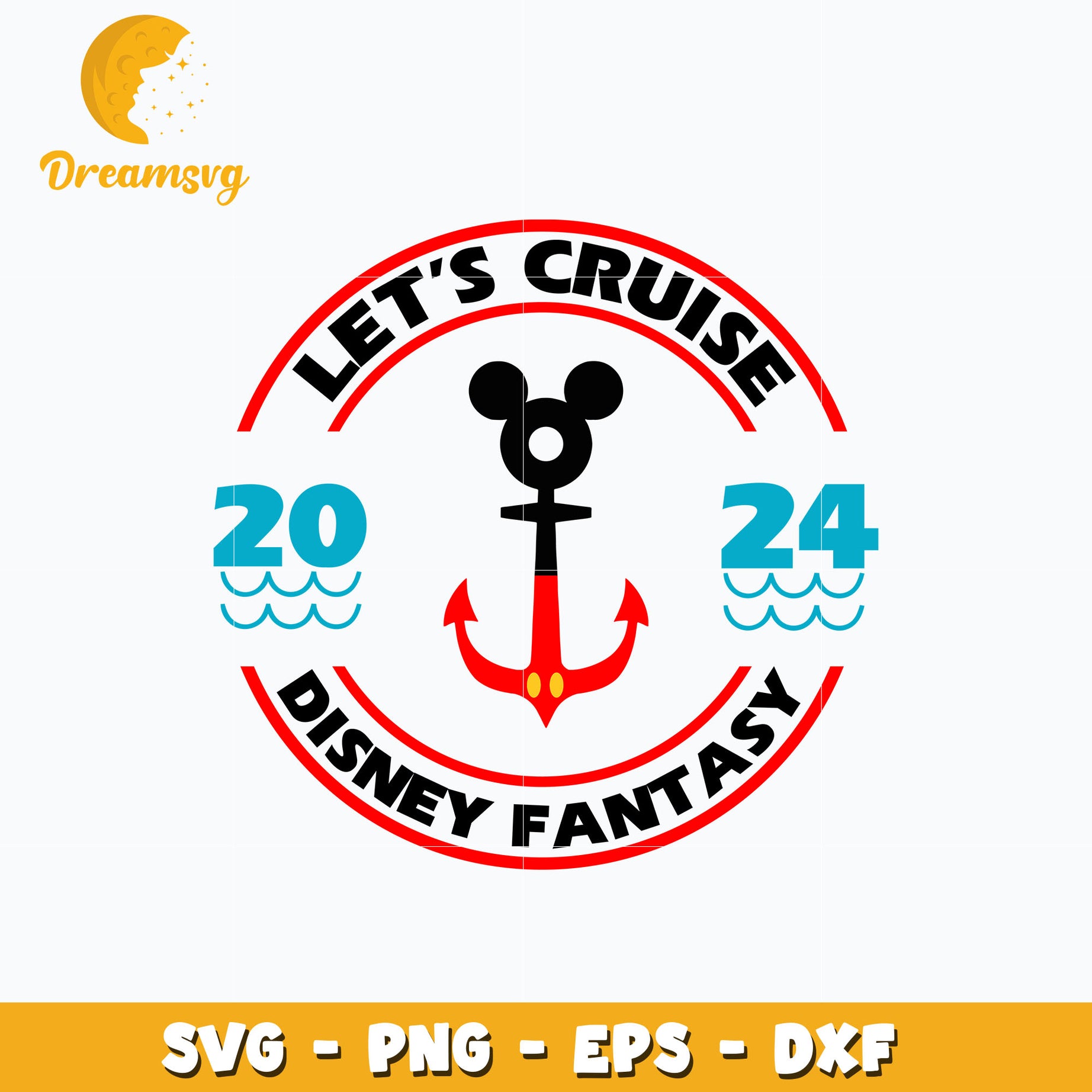 Mickey disney fantasy 2024 svg