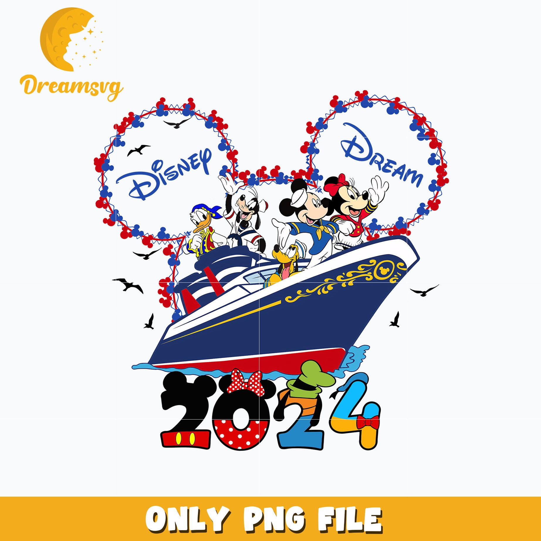 Mickey disney dream 2024 png