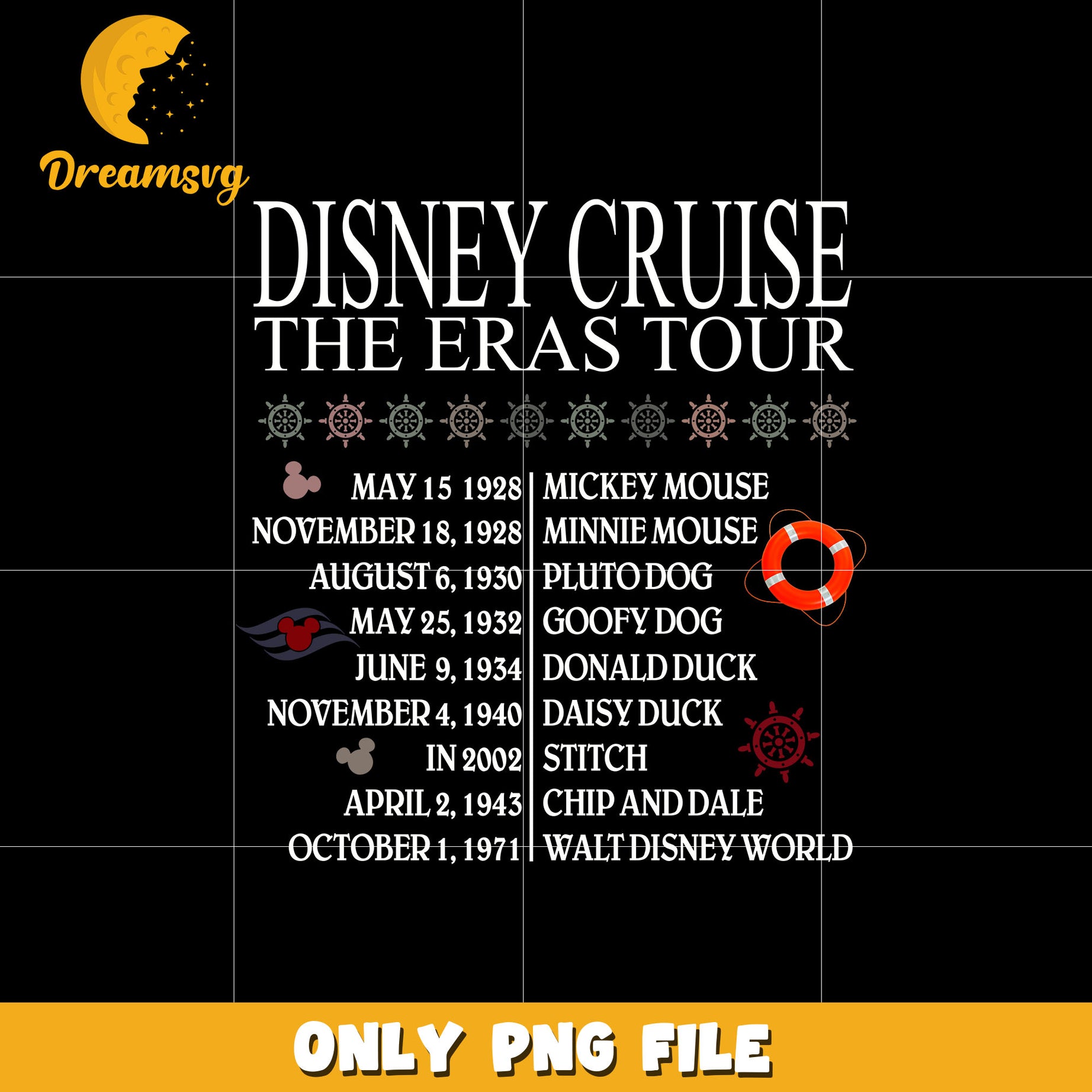 Mickey disney cruise the ears tour png