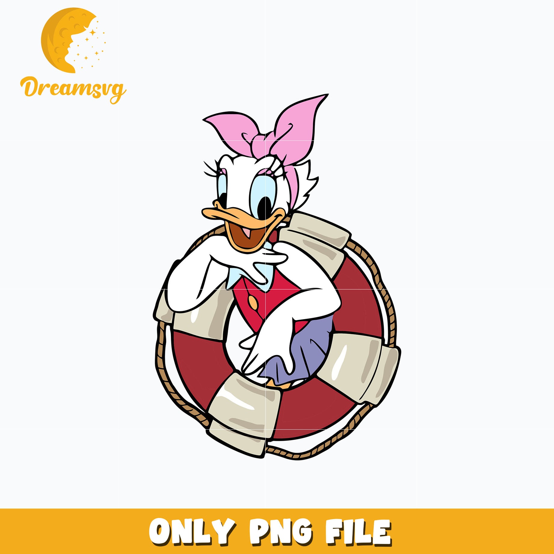 Daisy duck with a lifebuoy png