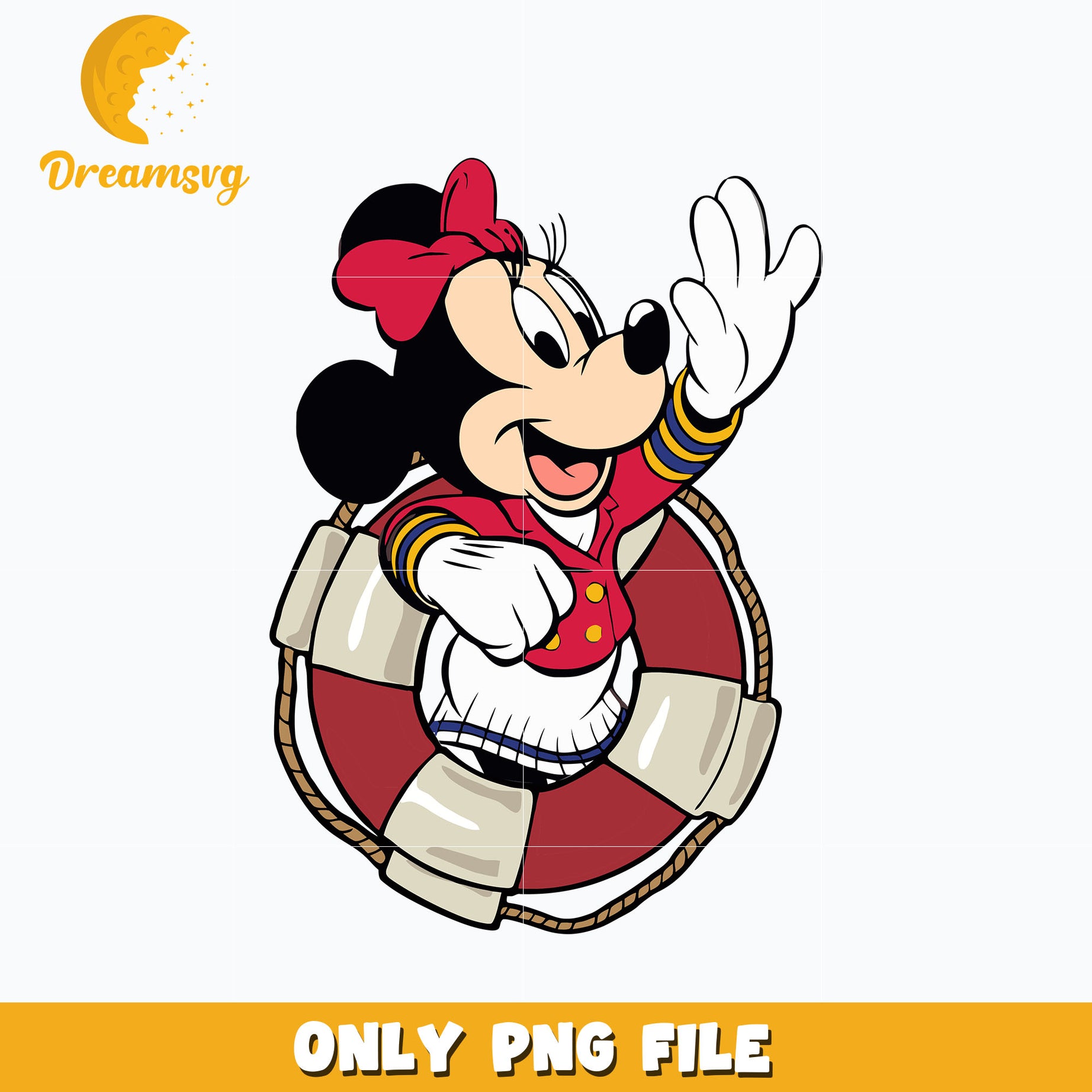 Minnie mouse with a lifebuoy png – DreamSVG Store