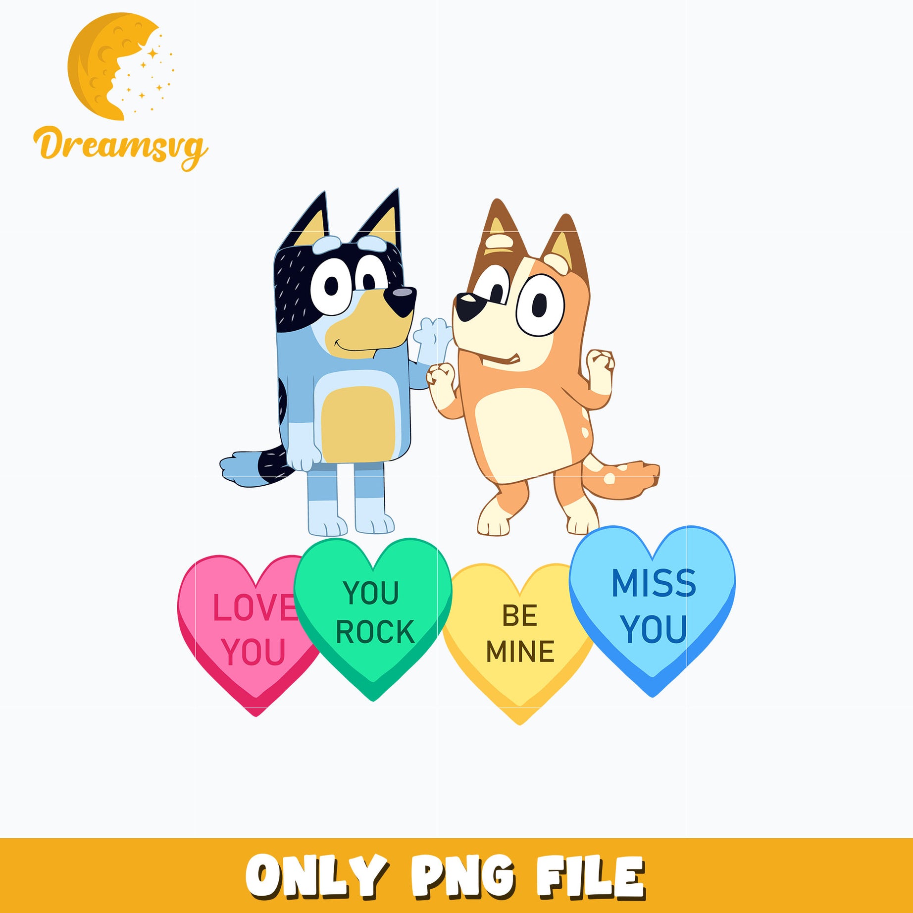 Bluey parents be mine valentines png