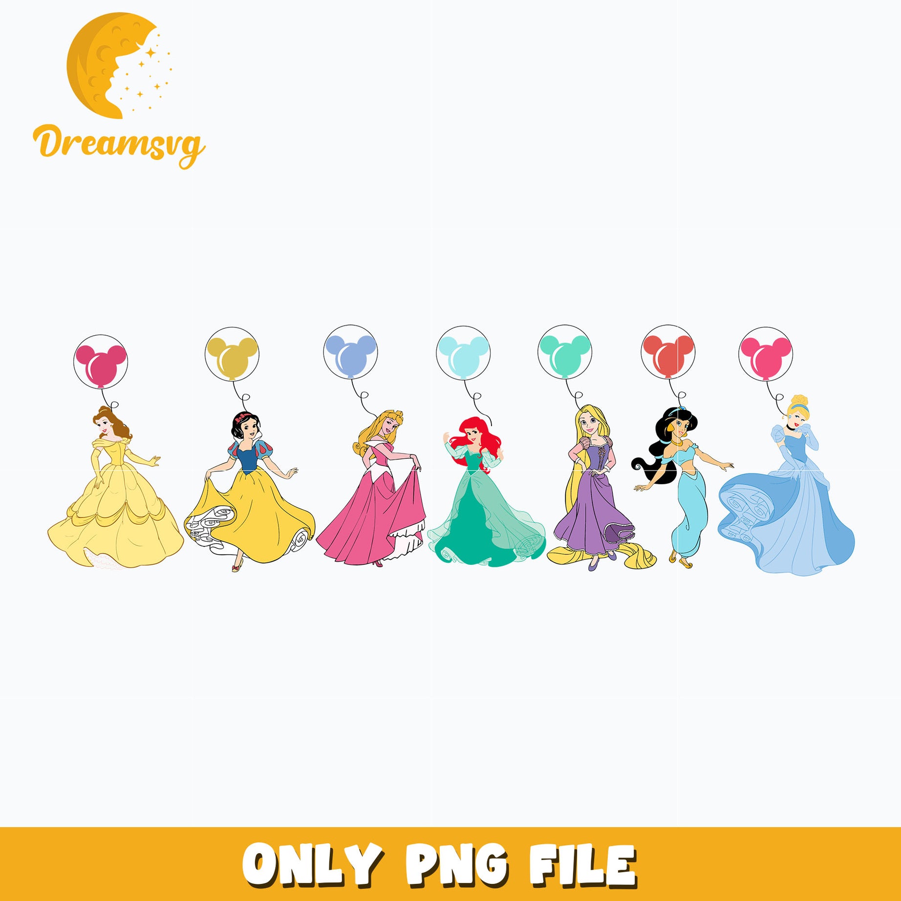 Mickey and disney princess png