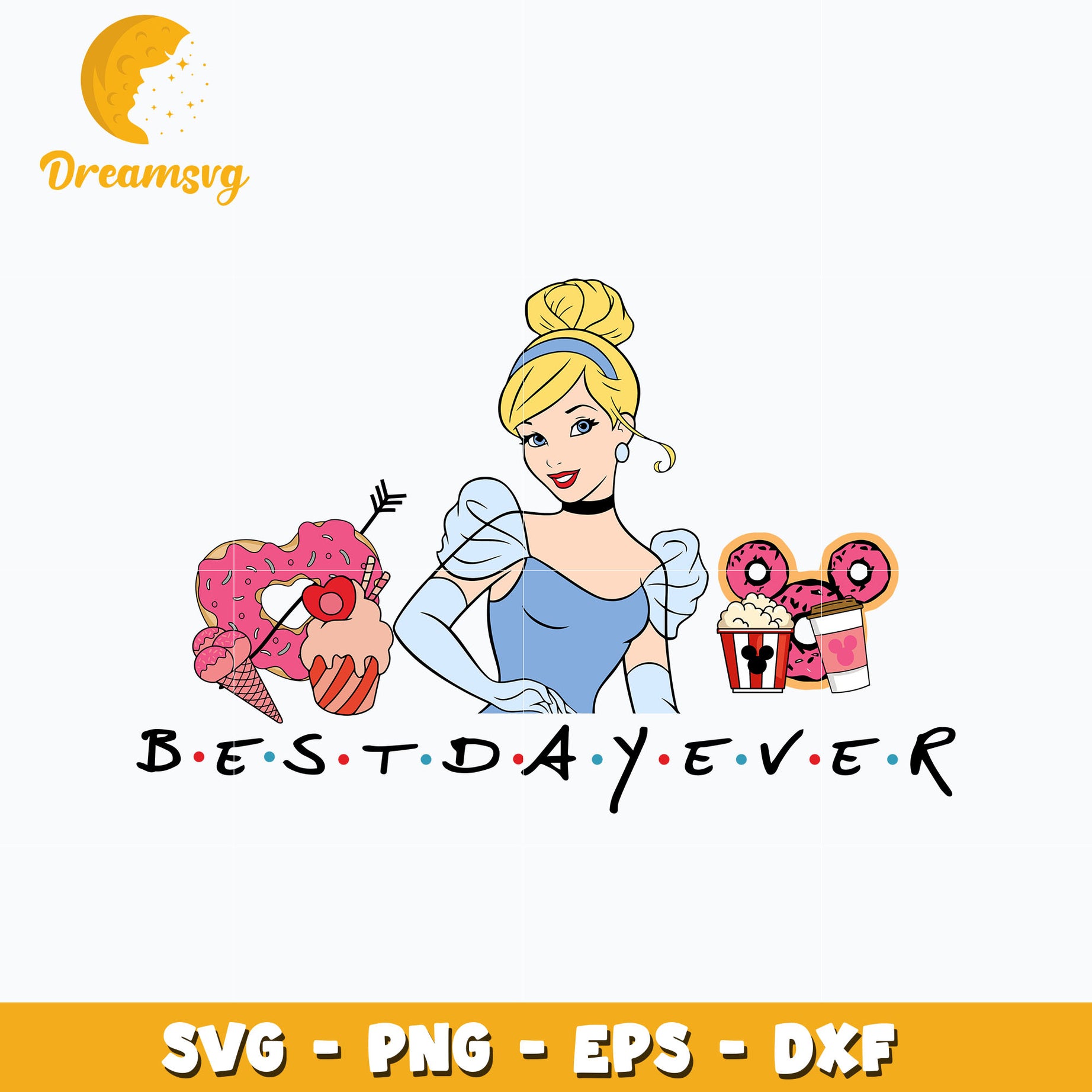 Princess Cinderela best day ever svg