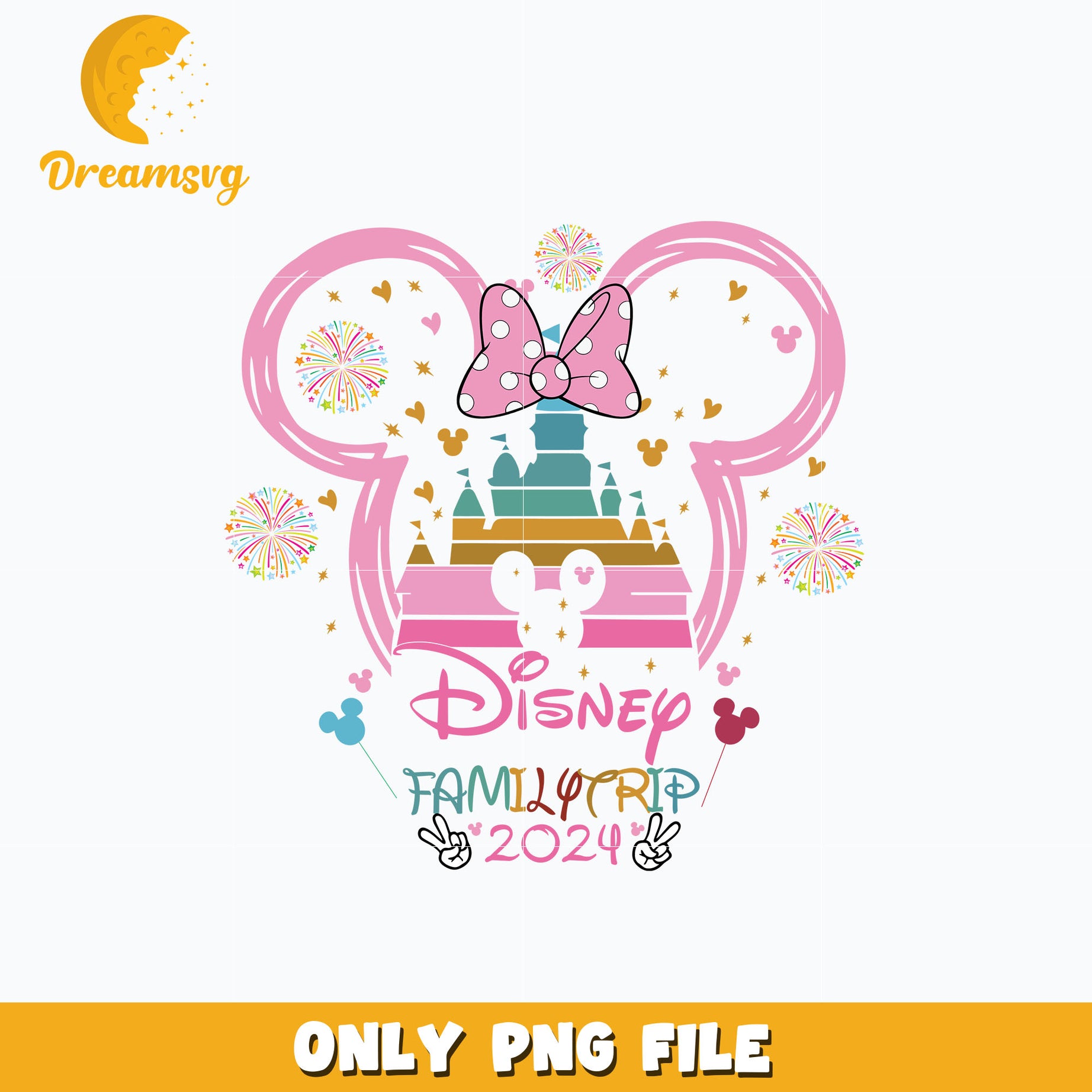 Minnie disney familytrip 2024 png