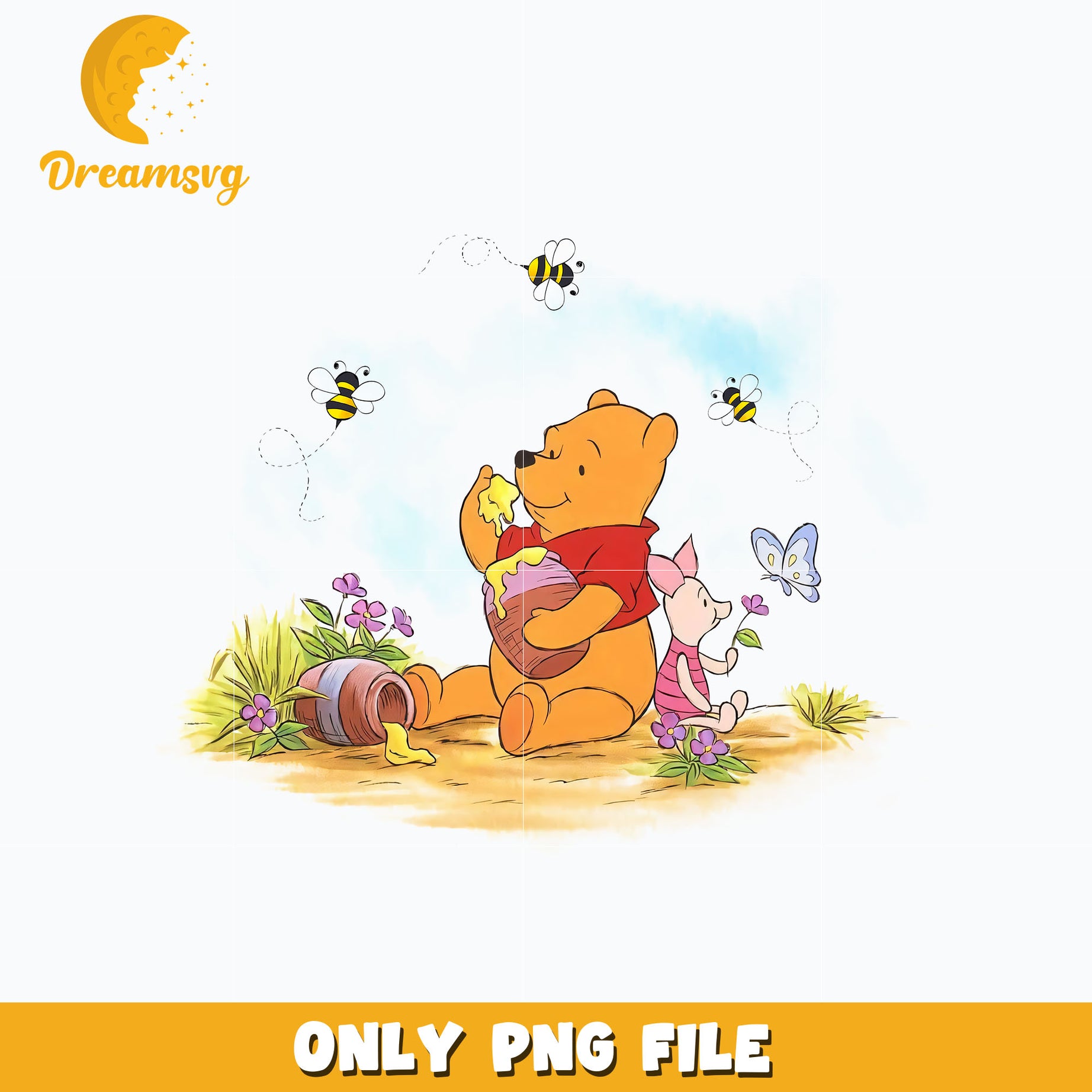 Pooh love honey png