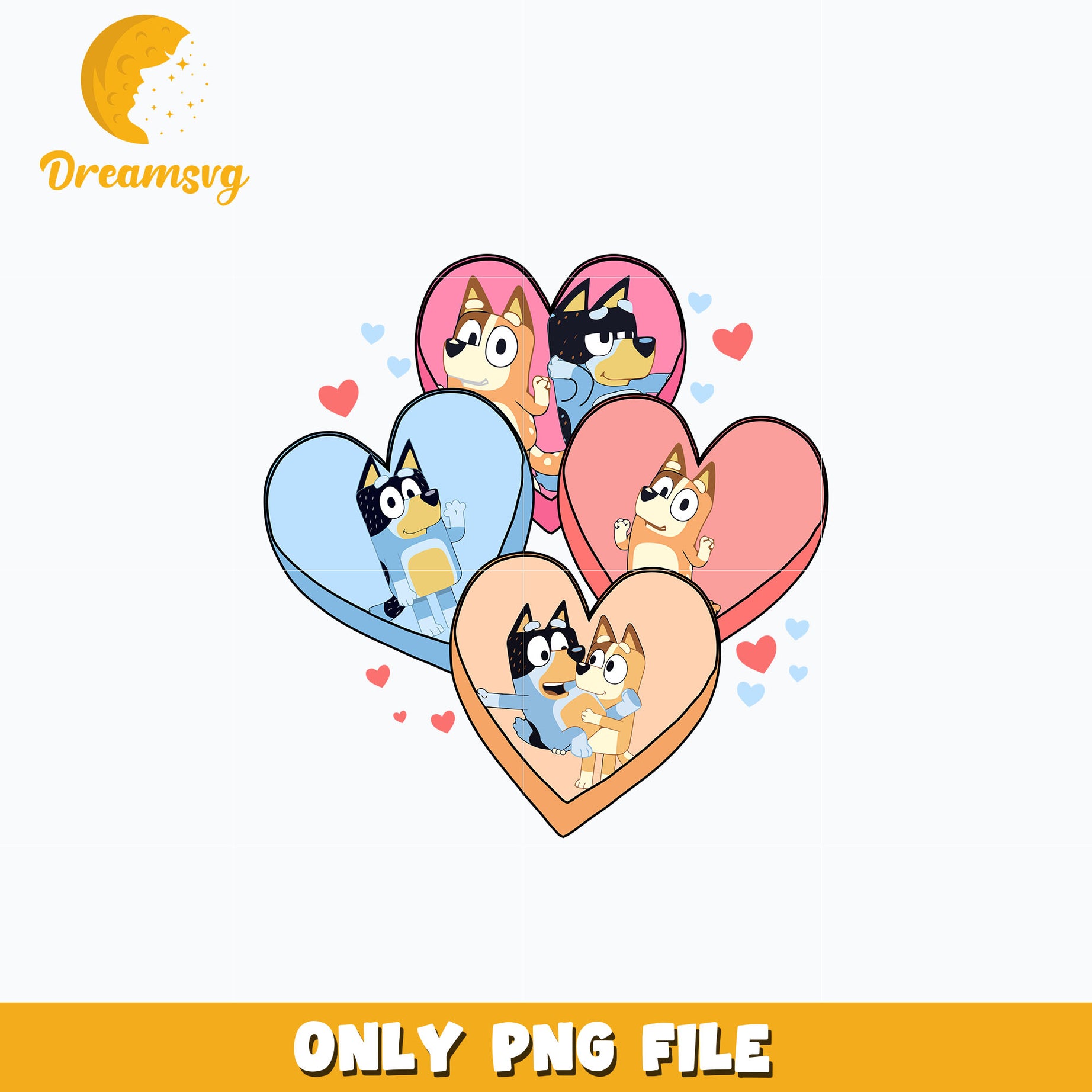 Bluey family love valentines png