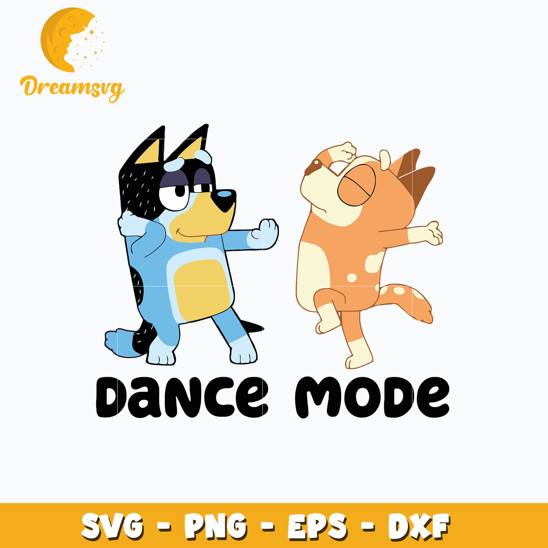 Bluey parents dance mode svg