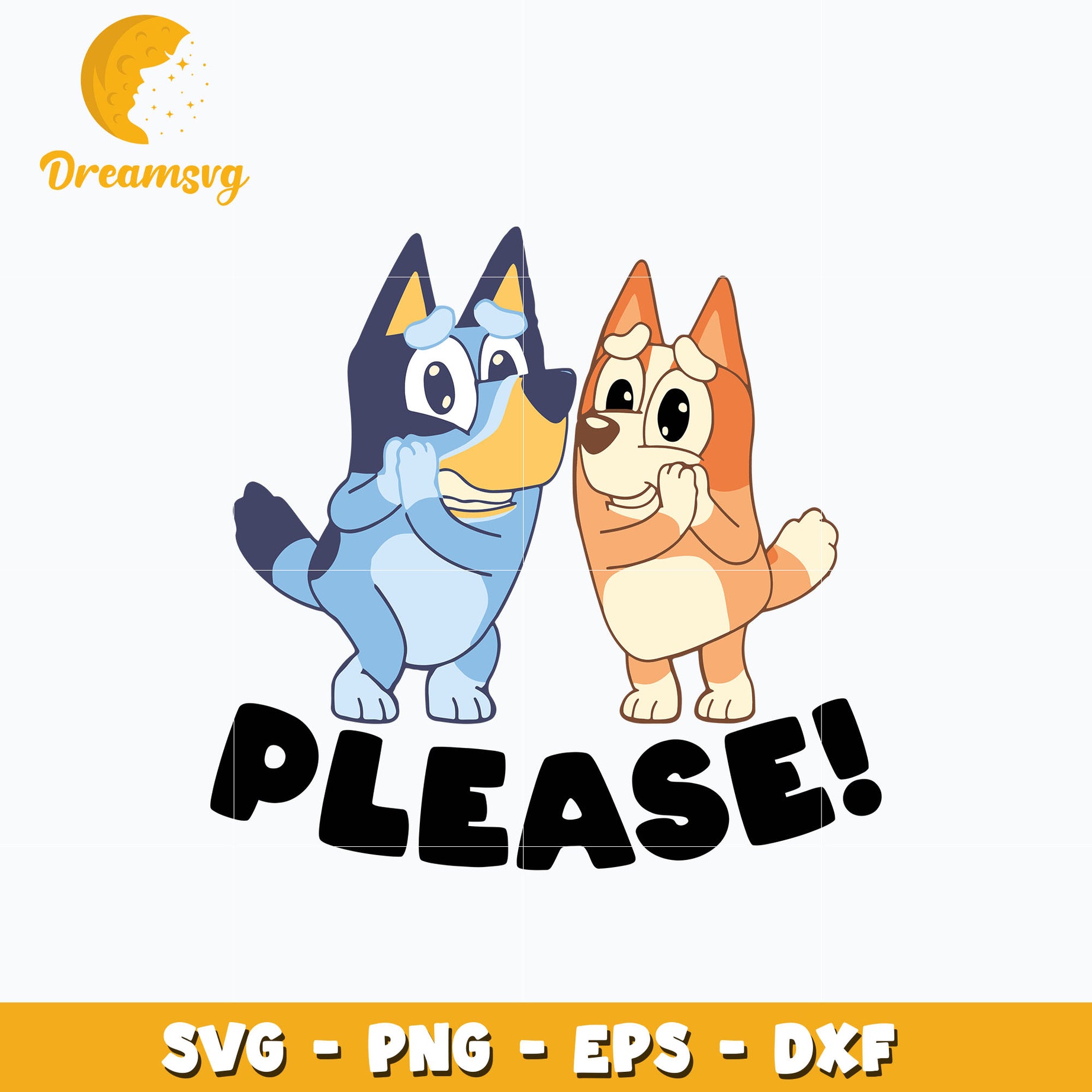 Bluey and bingo please svg