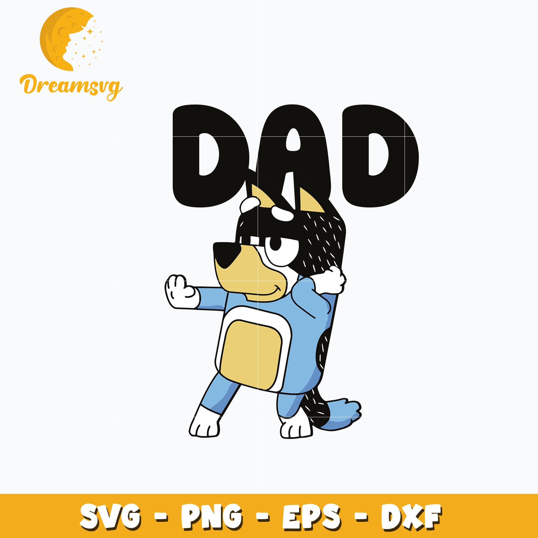 Bandit dad bluey cartoon svg