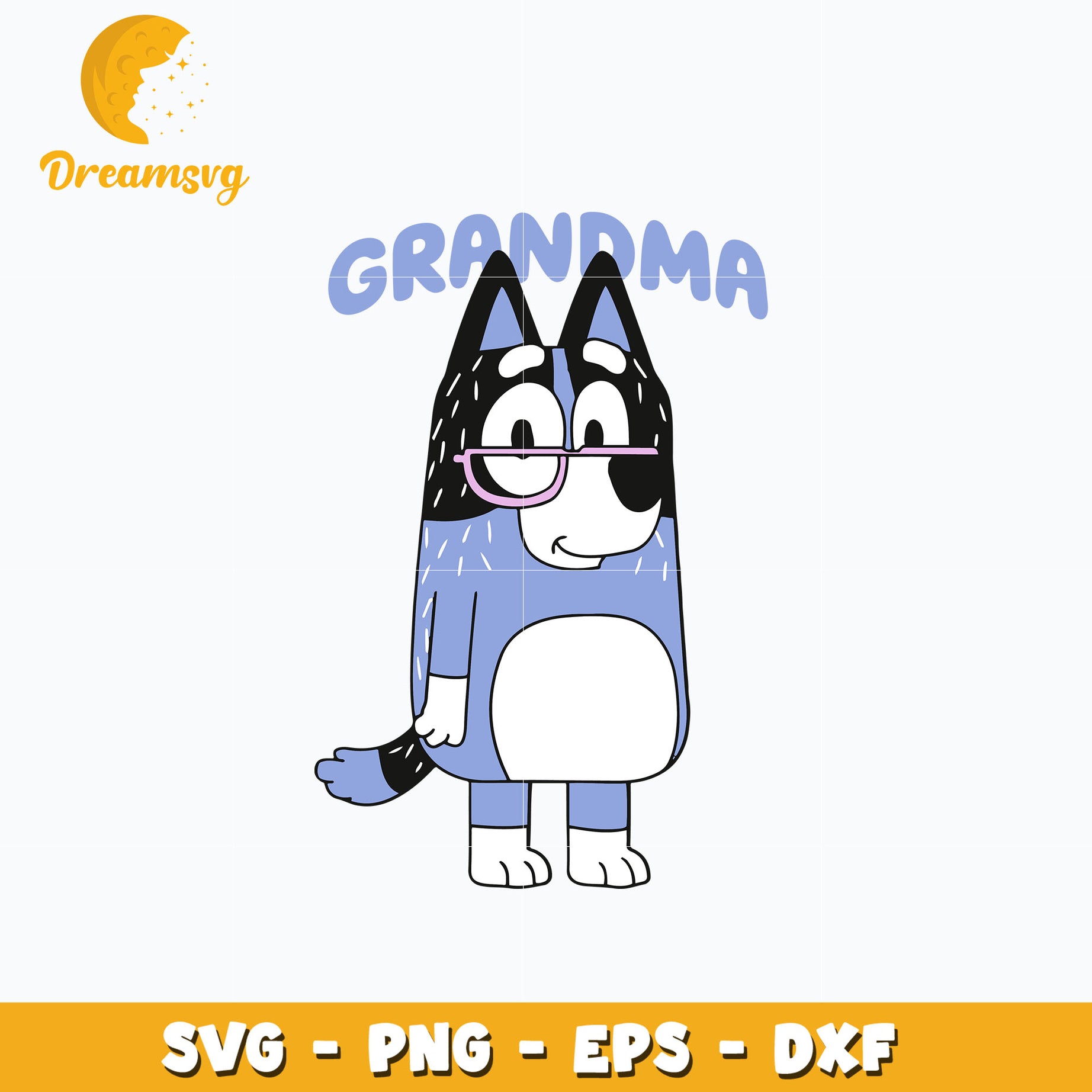 Bluey grandma nana cartoon svg