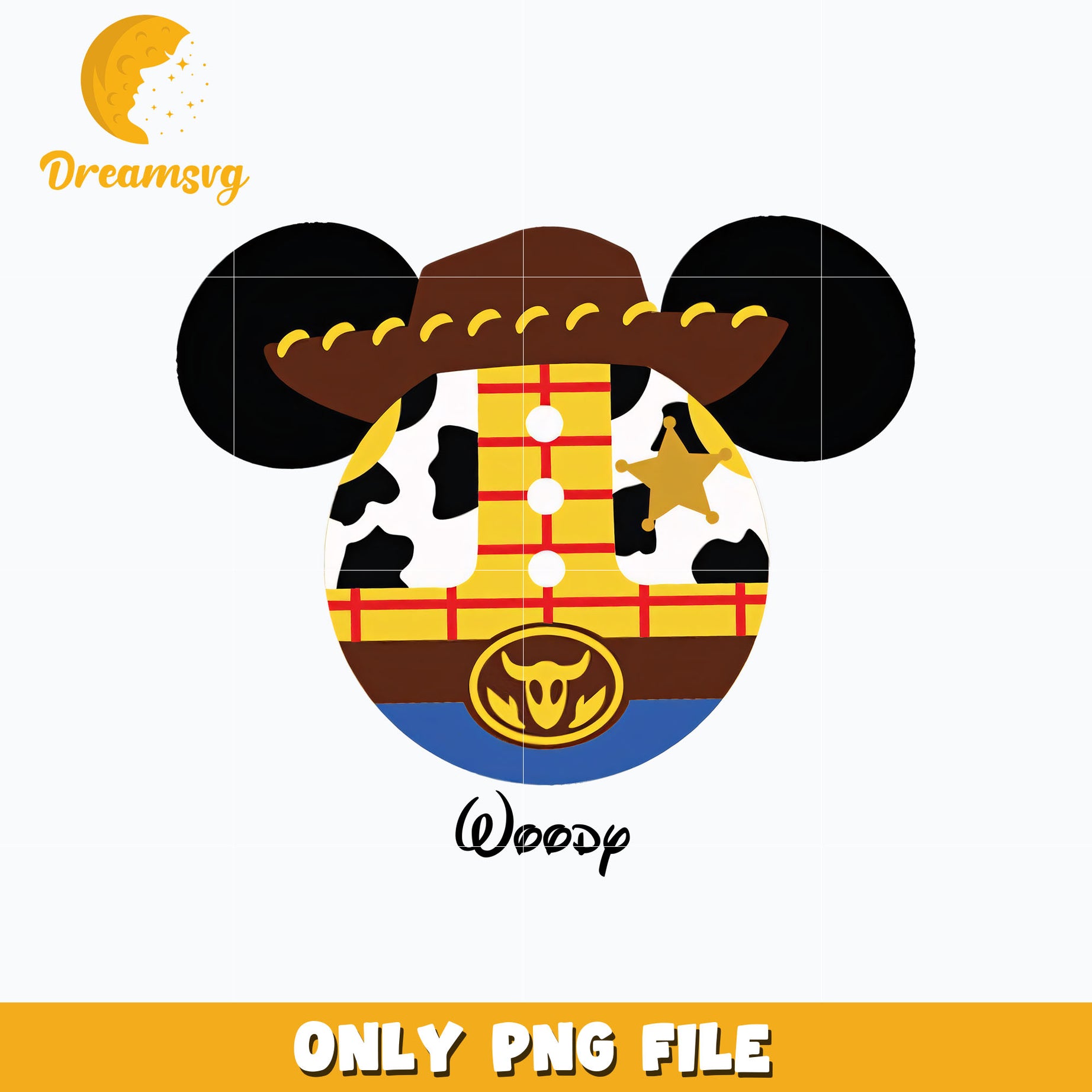 Woody mouse head toy story png