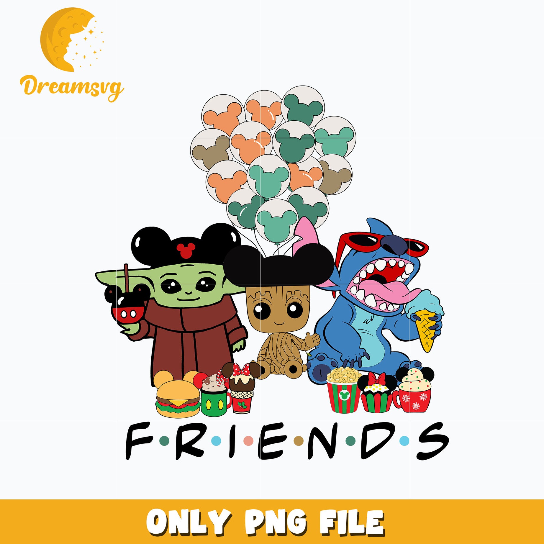 Disney stitch friends png