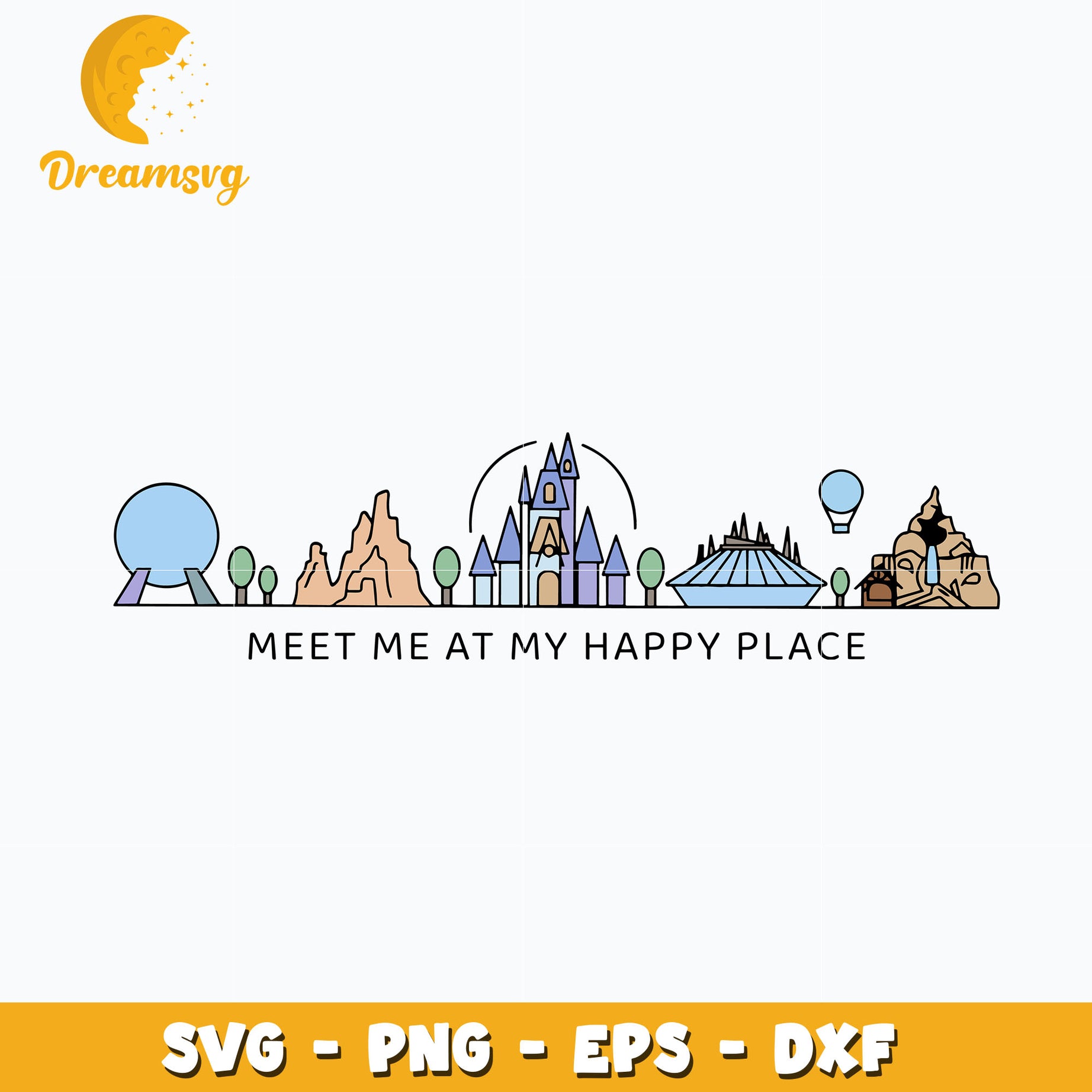 Meet me at my happy place svg