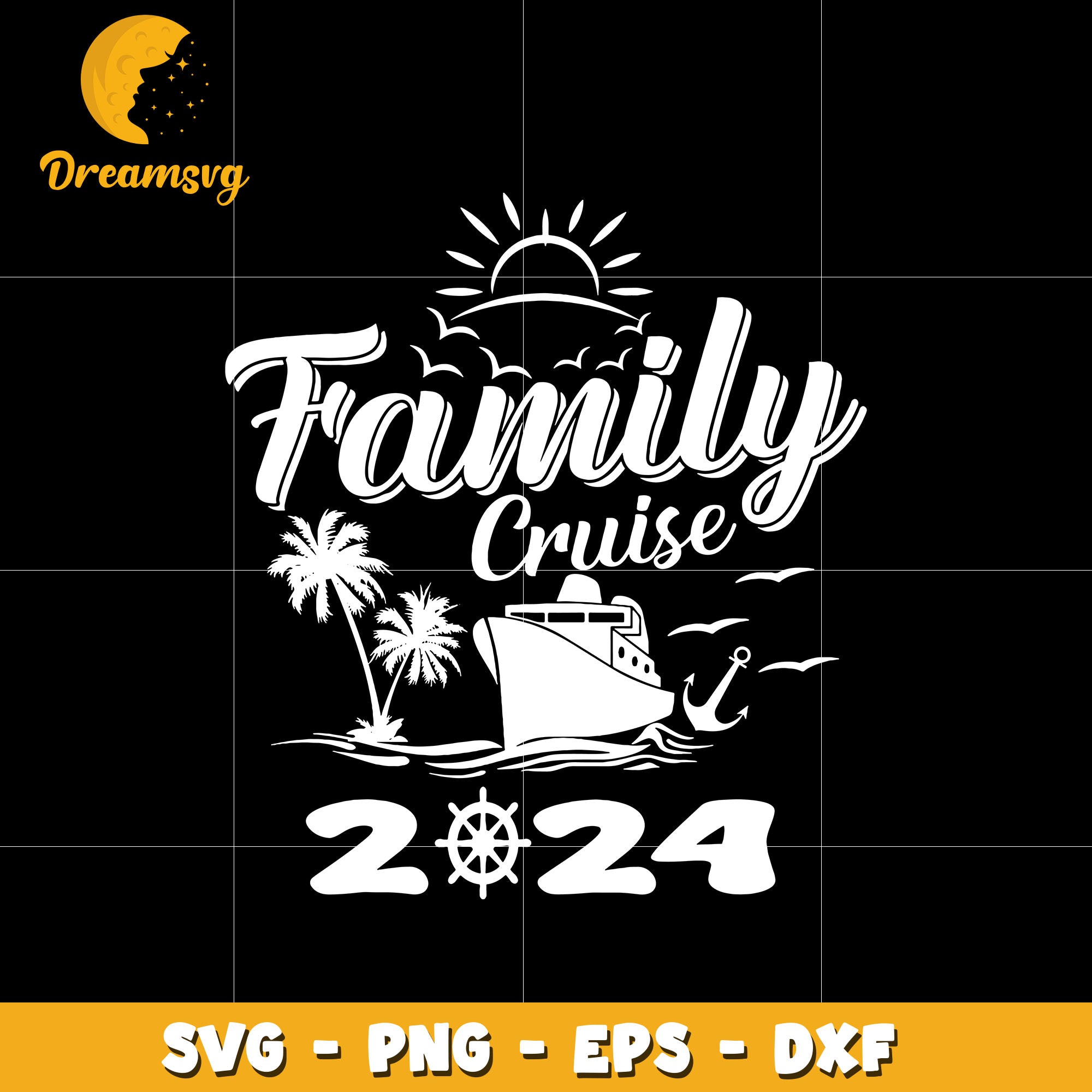 Family cruise holiday 2024 svg