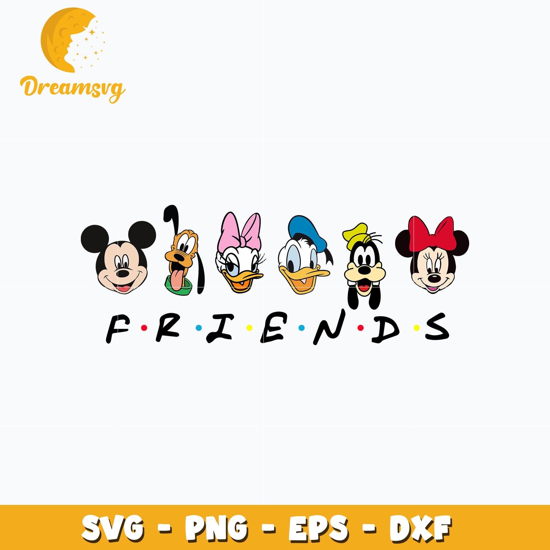 Mickey disney friends svg