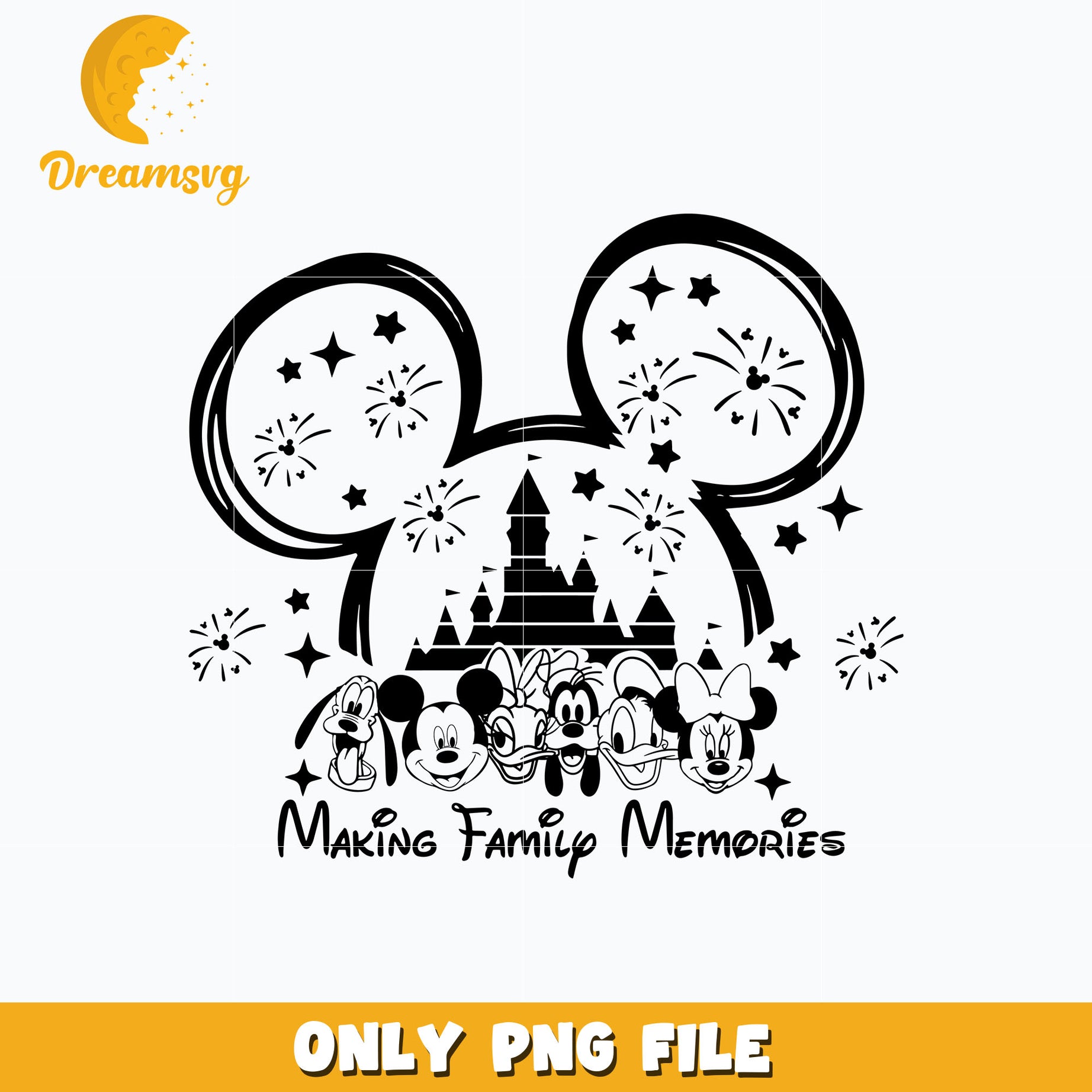 Mickey friends making family memories png