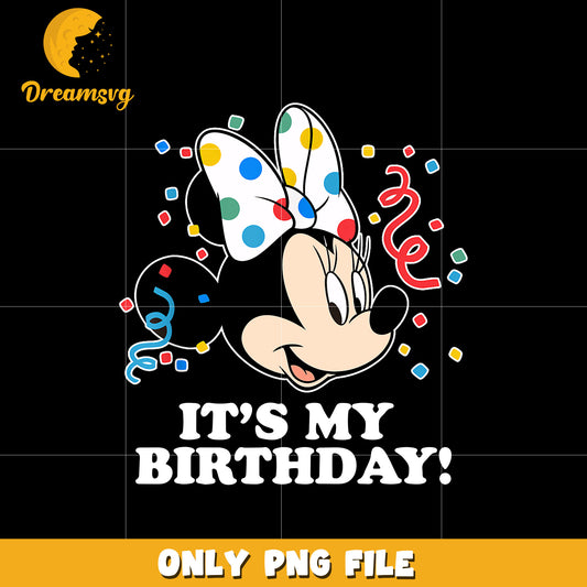Disney minnie it's my birthday png