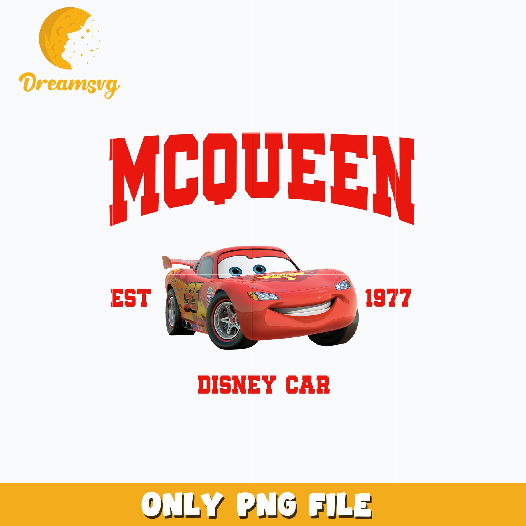 Mcqueen est 1977 disney car png