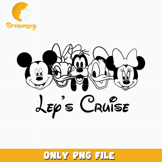 Mickey friends let's cruise png