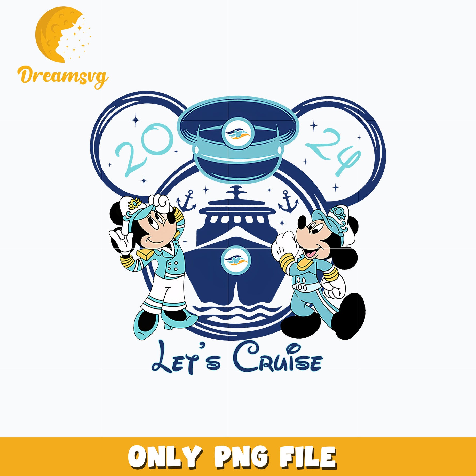 Mickey couple let's cruise 2024 png DreamSVG Store