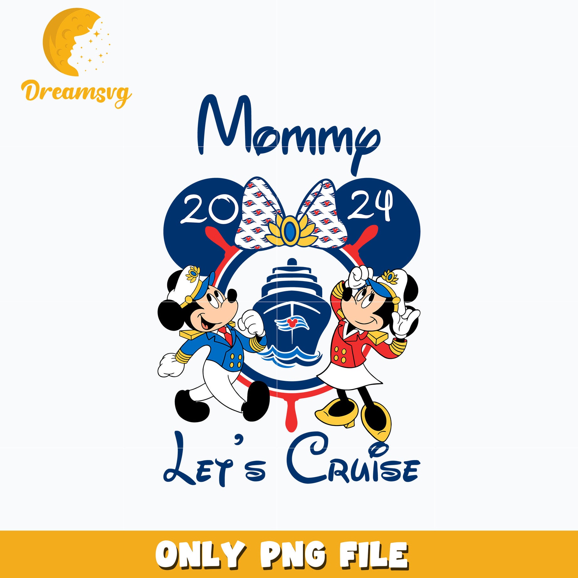 Minnie couple mommy let's cruise 2024 png