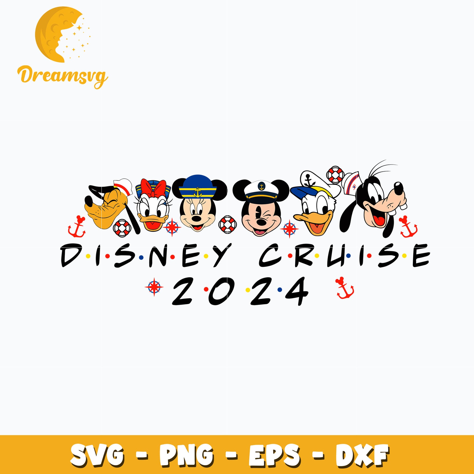 Mickey friends disney cruise 2024 svg