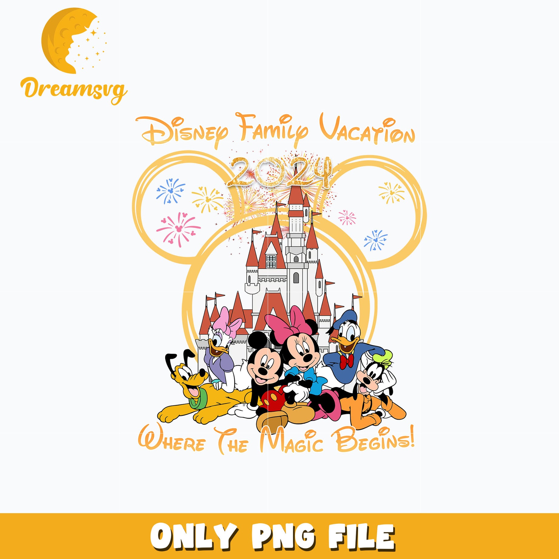 Mickey head family vacation png