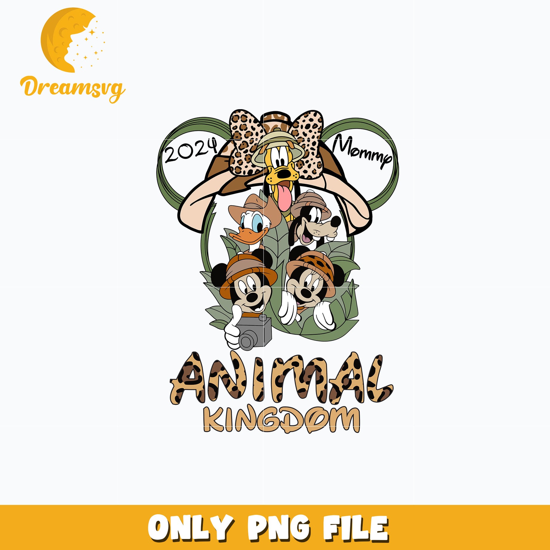 Minnie head mommy animal kingdom 2024 png