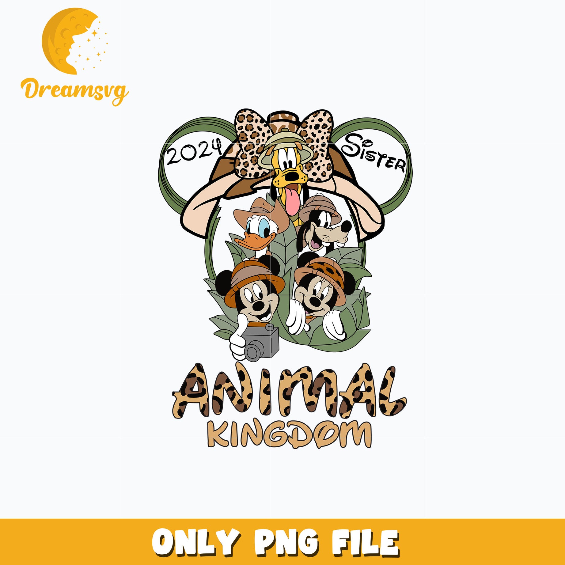 Minnie head sister animal kingdom 2024 png