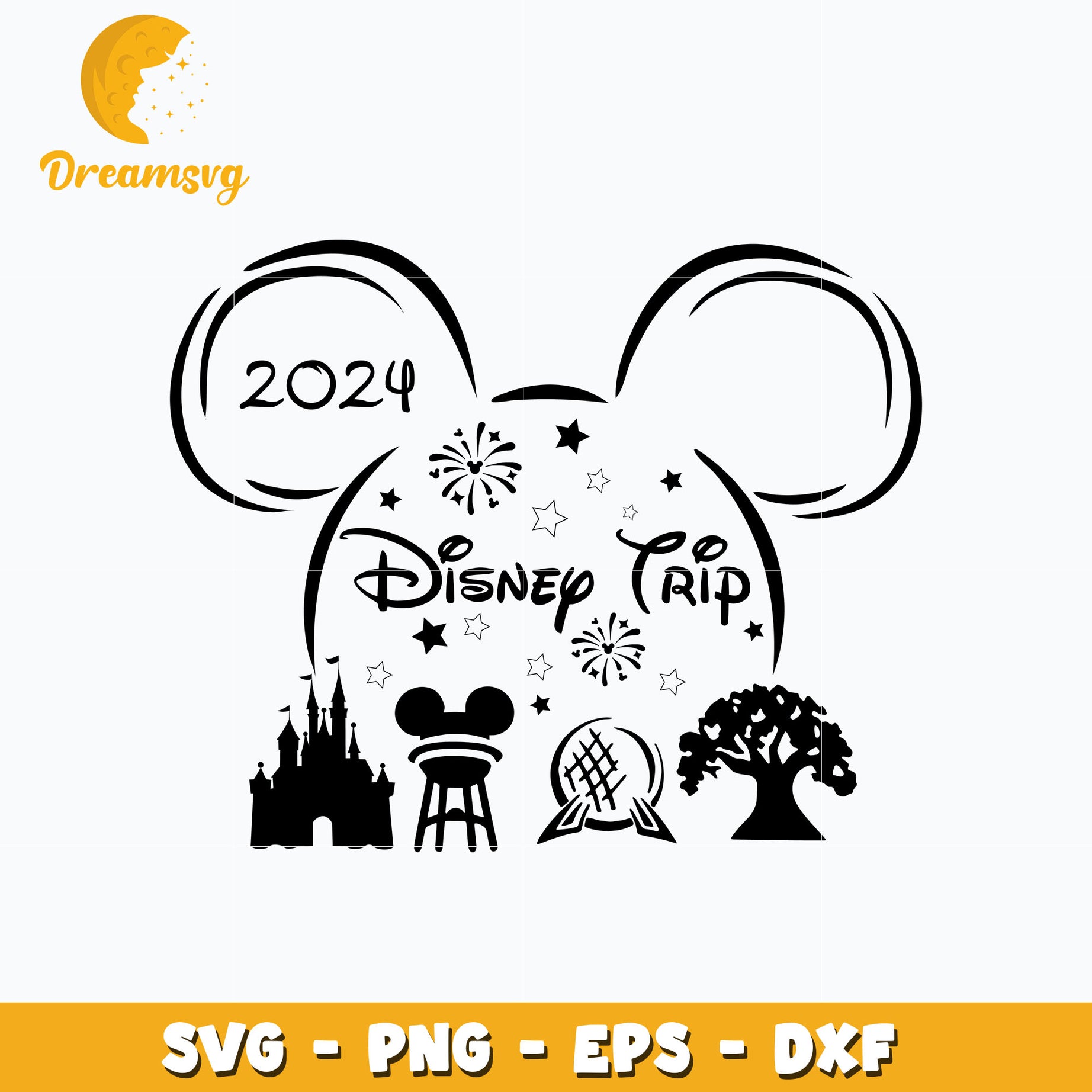 Mickey head disney trip 2024 svg