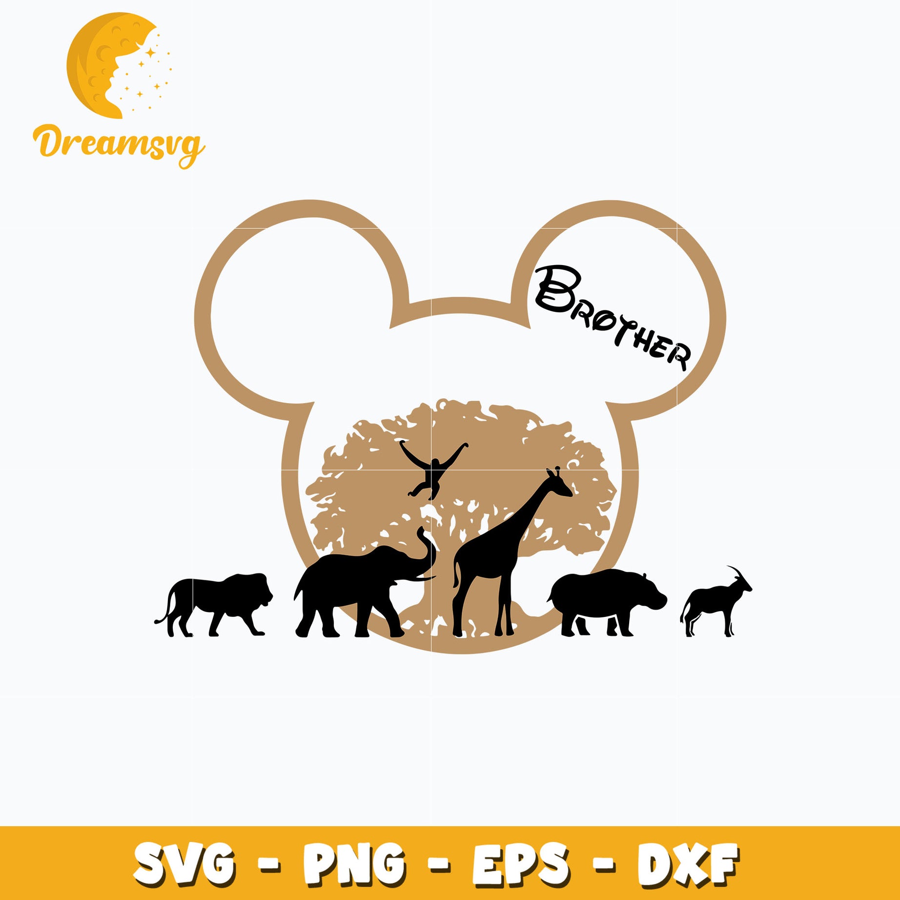 Mickey brother animal kingdom svg