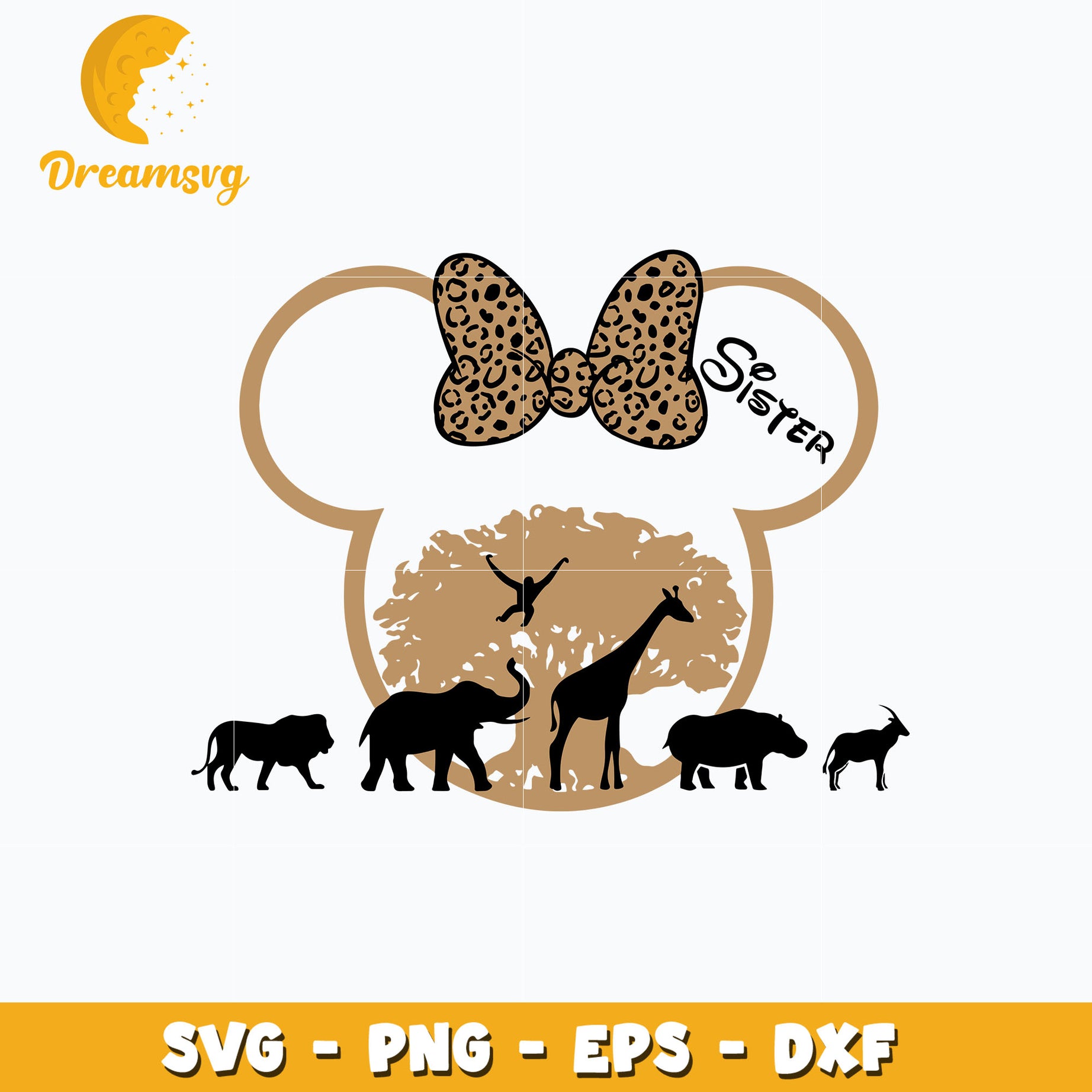 Minnie sister animal kingdom svg