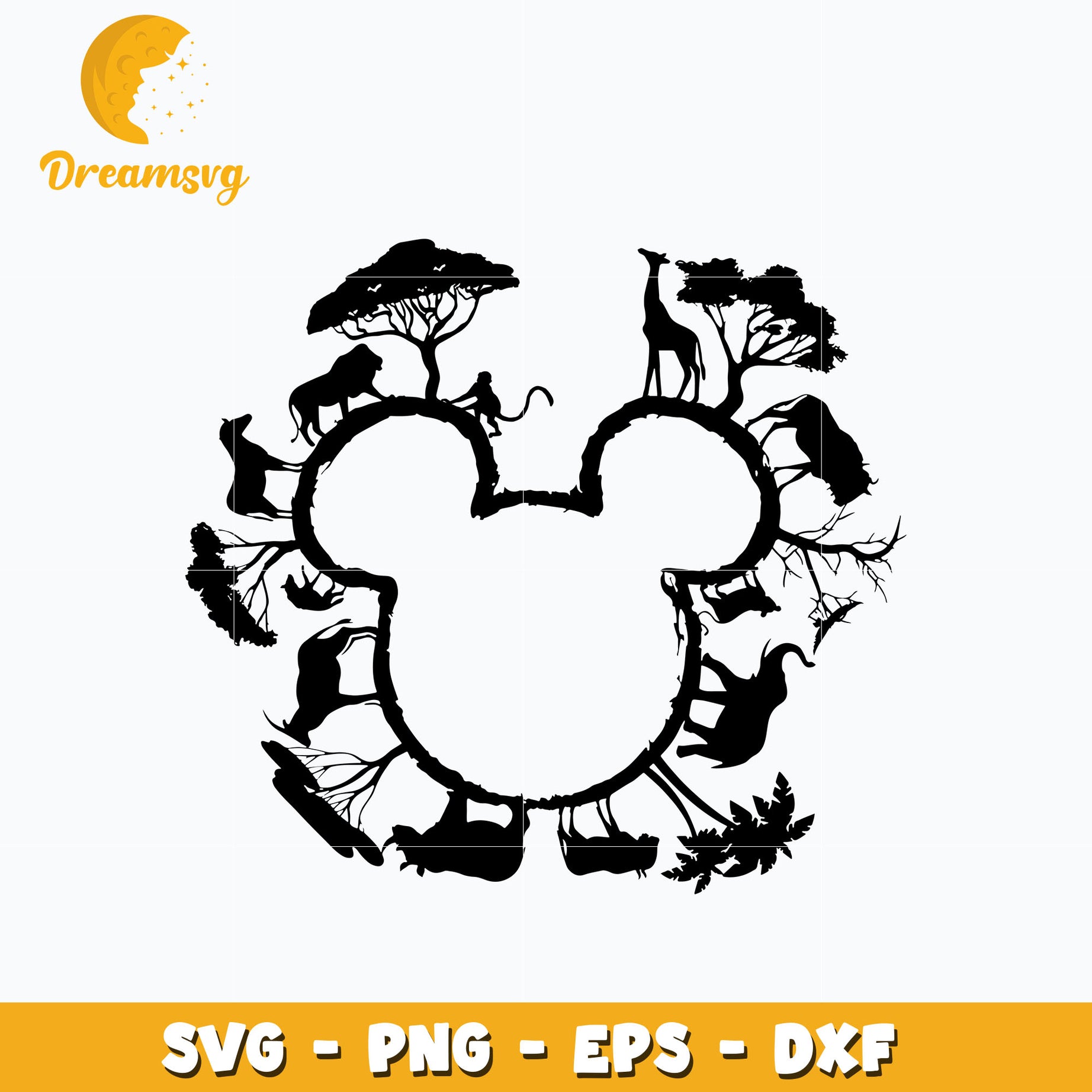 Mickey mouse head wild svg