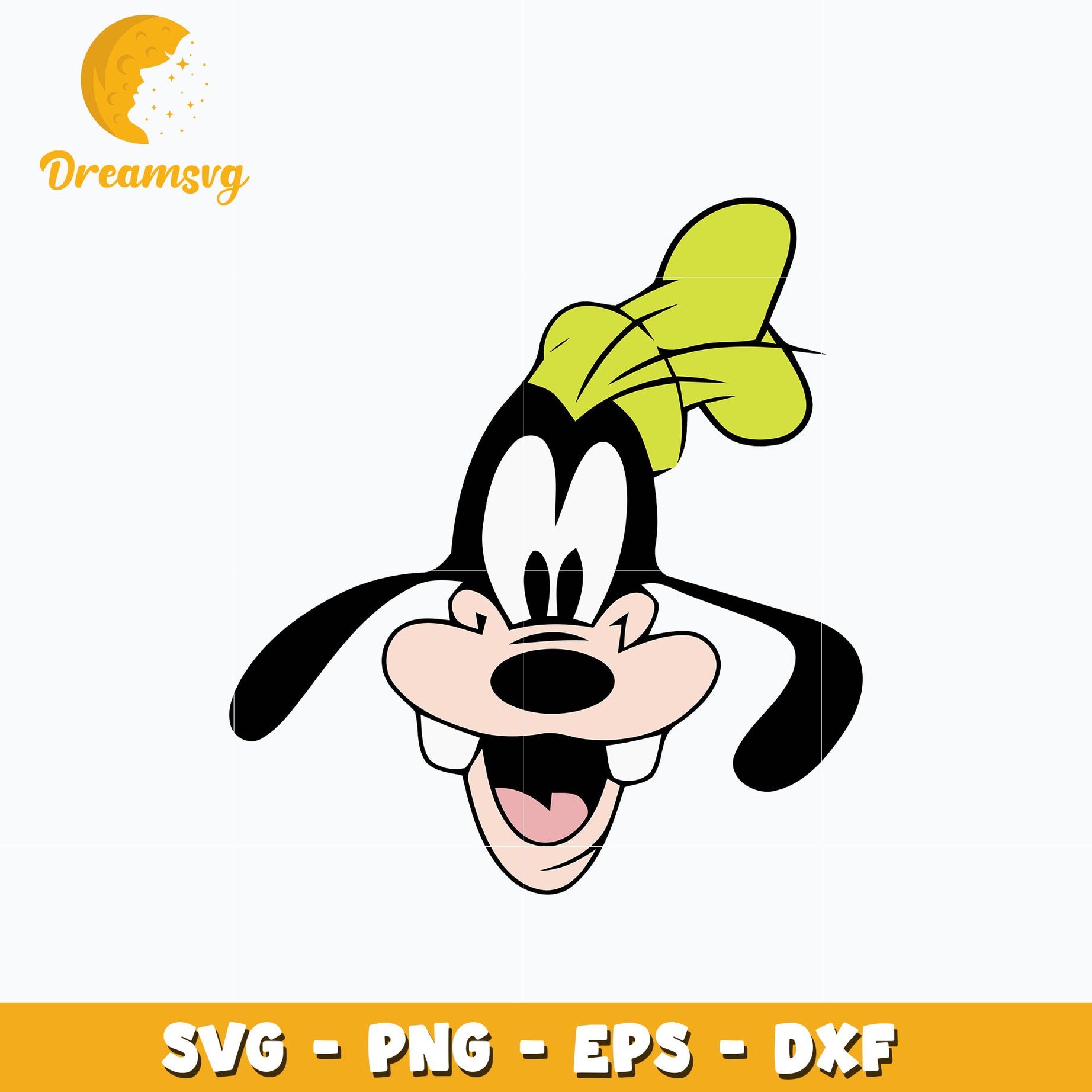 Goofy dog head svg