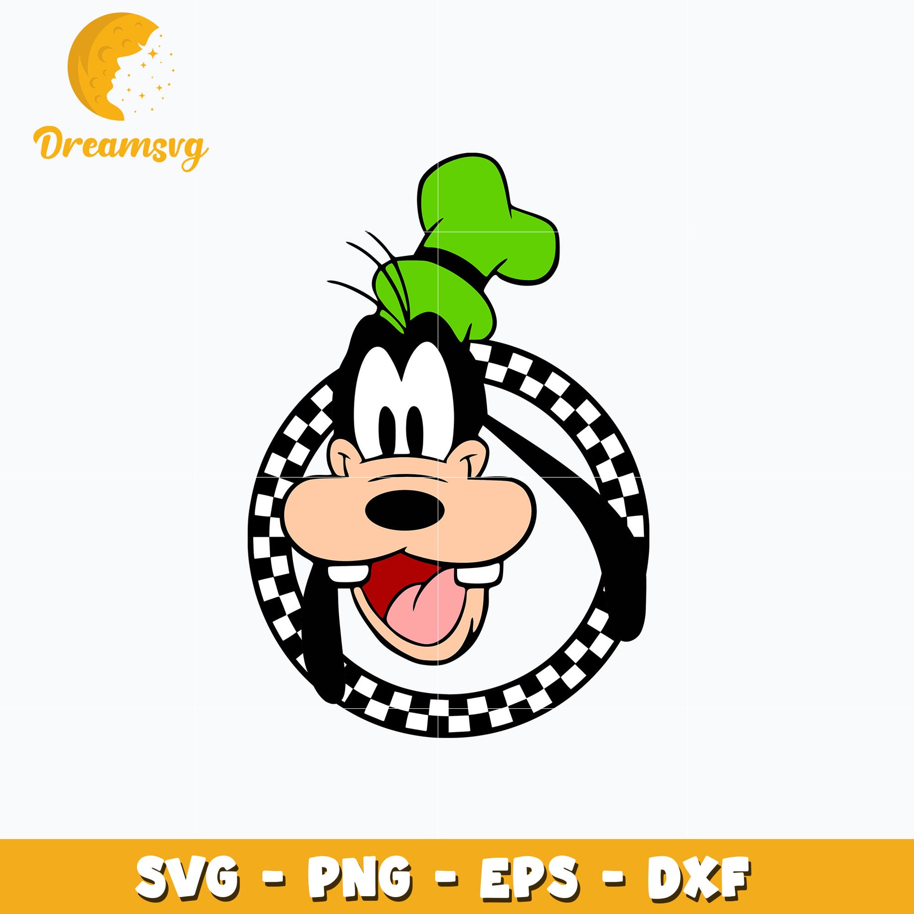 Goofy dog disney head svg