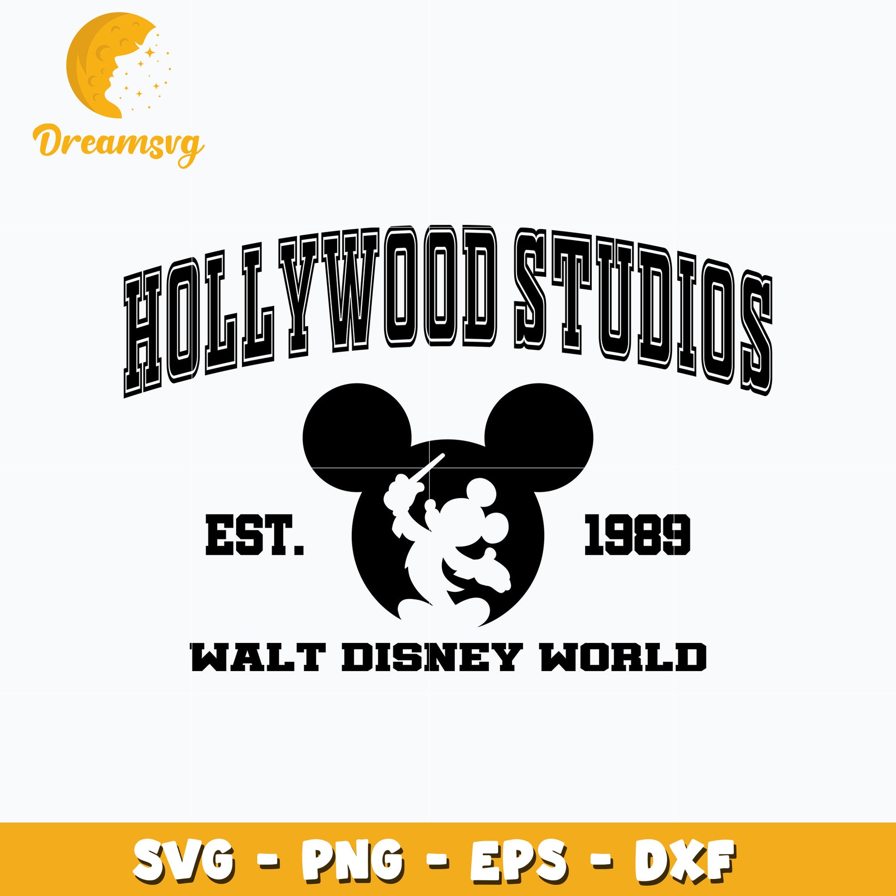 Mickey hollywood studios est 1998 svg