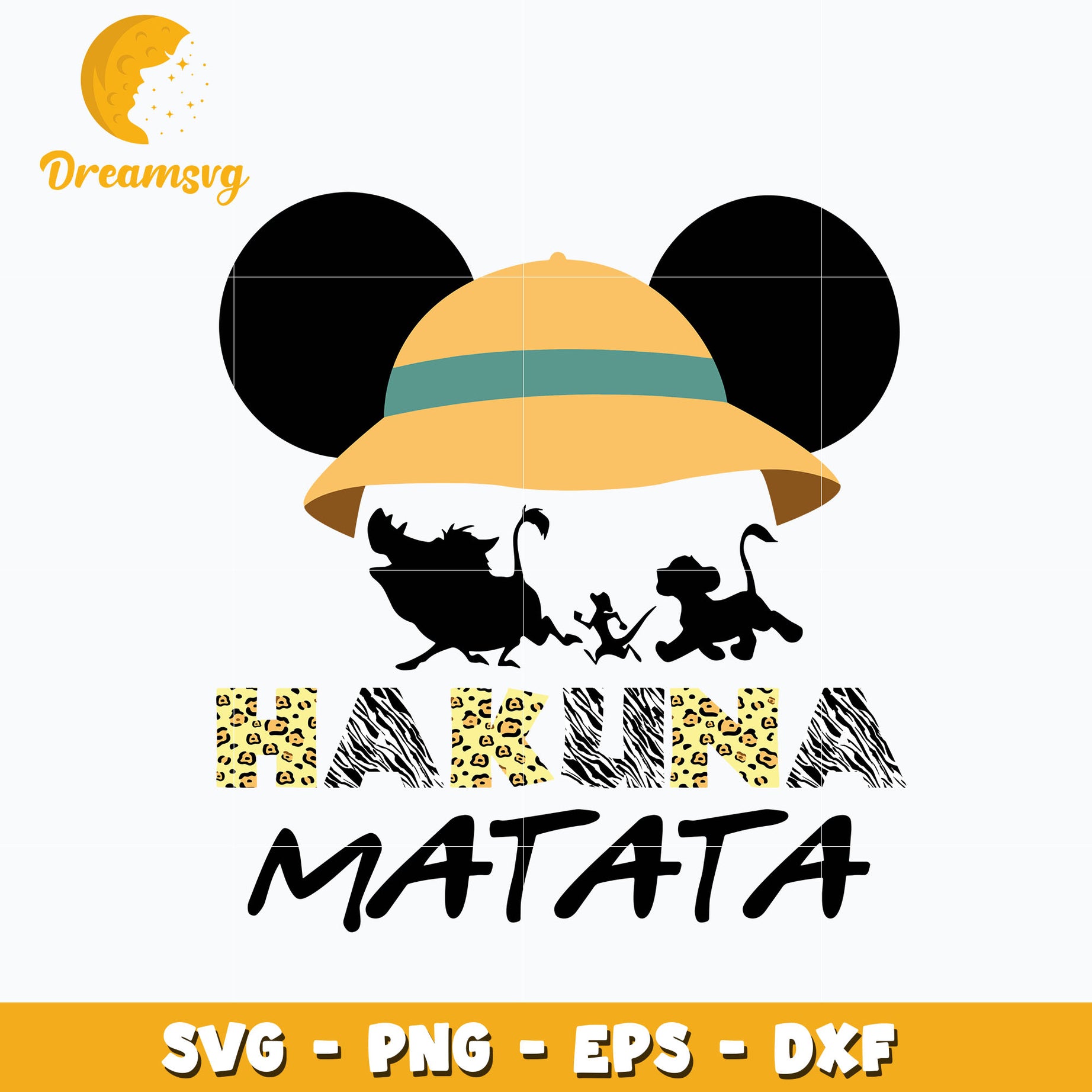 Mickey head hakuna matata svg