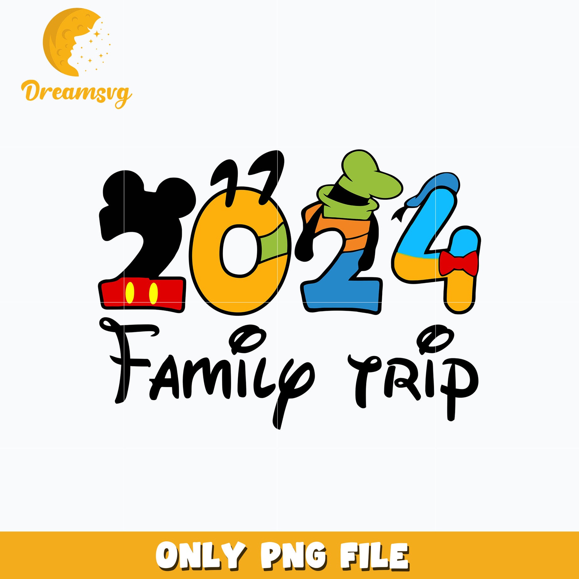 Mickey family trip 2024 png