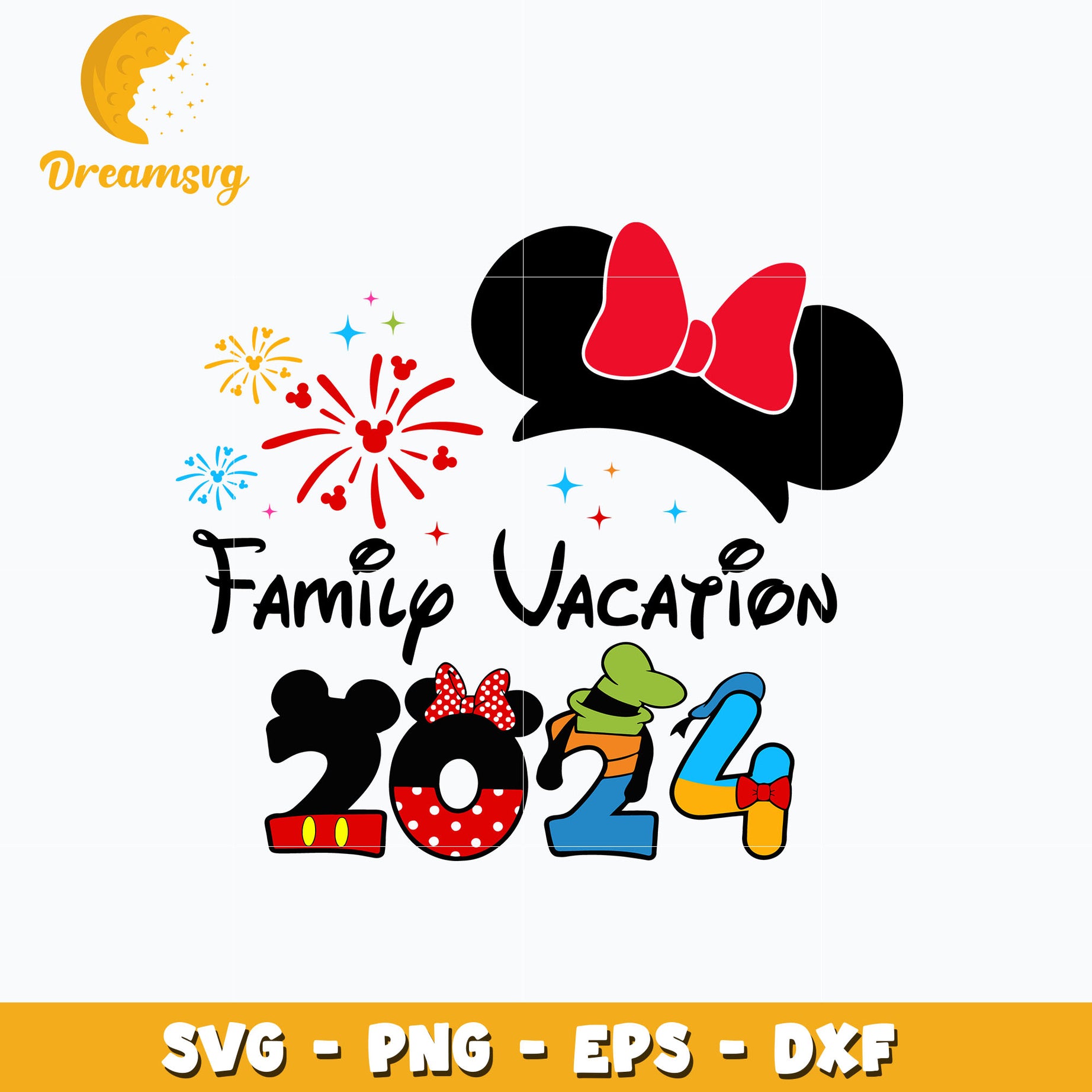 Disney minnie family vacation 2024 svg