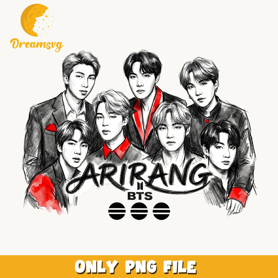 BTS Arirang Members PNG, Kpop Band PNG, BTS Army Gift PNG