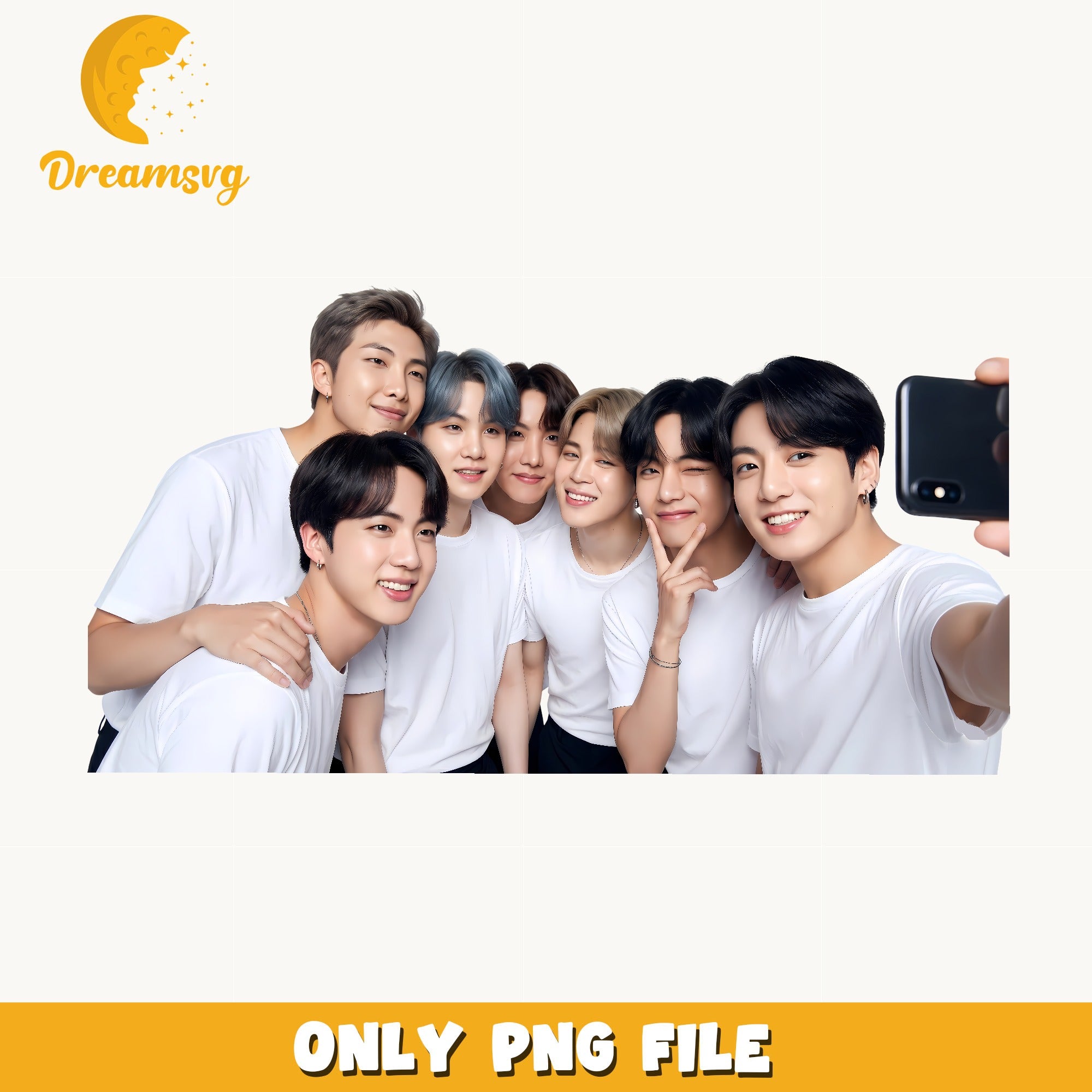 BTS Kpop Group Selfie PNG, BTS Members PNG, Kpop PNG
