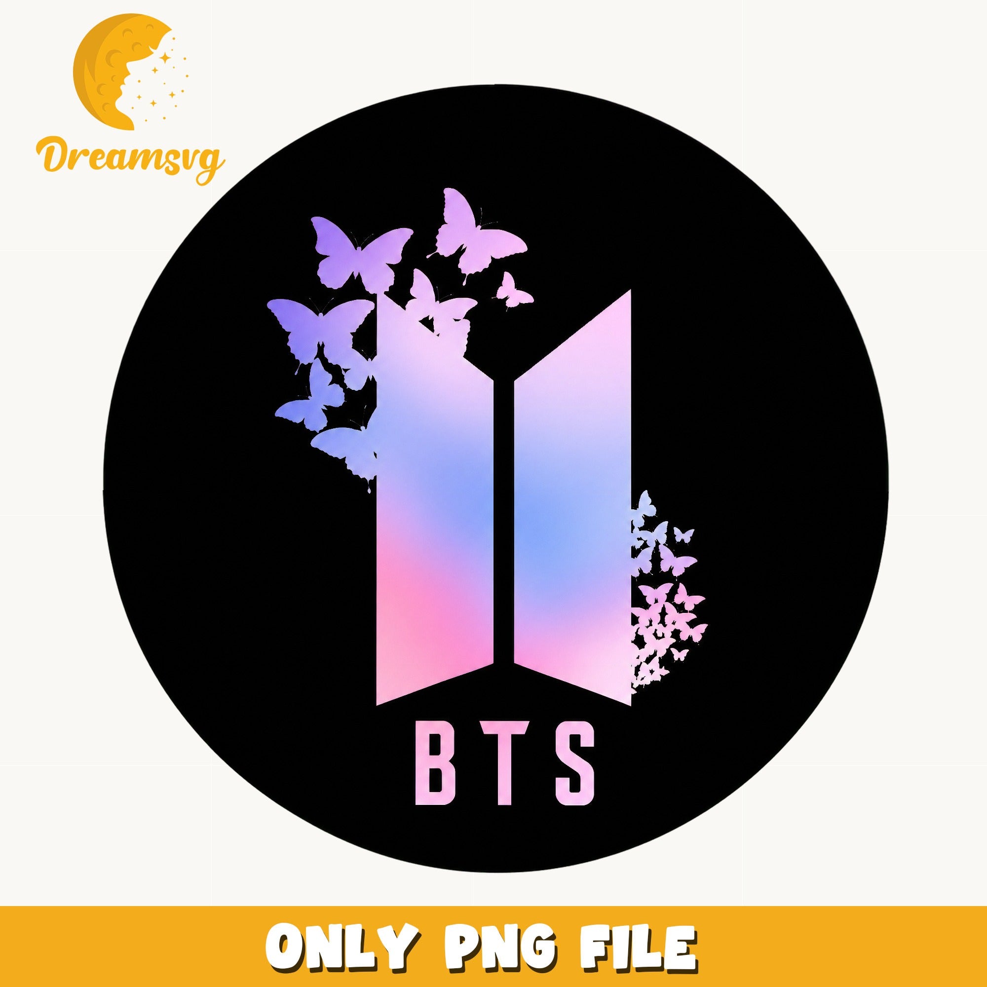 BTS Logo Butterfly PNG, Kpop Band PNG, BTS Army PNG