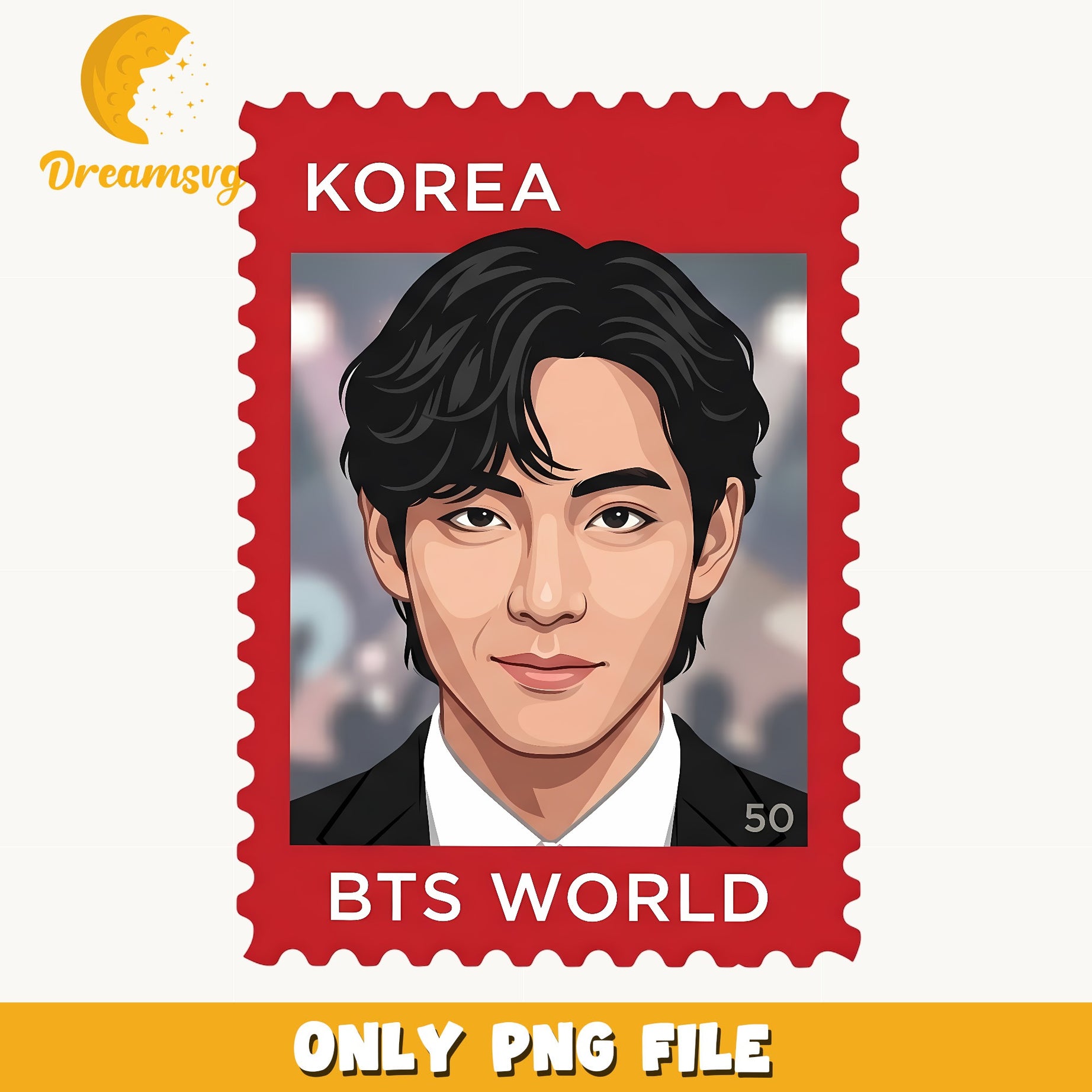 BTS World Korea Stamp PNG, Kpop Member Portrait PNG, BTS PNG
