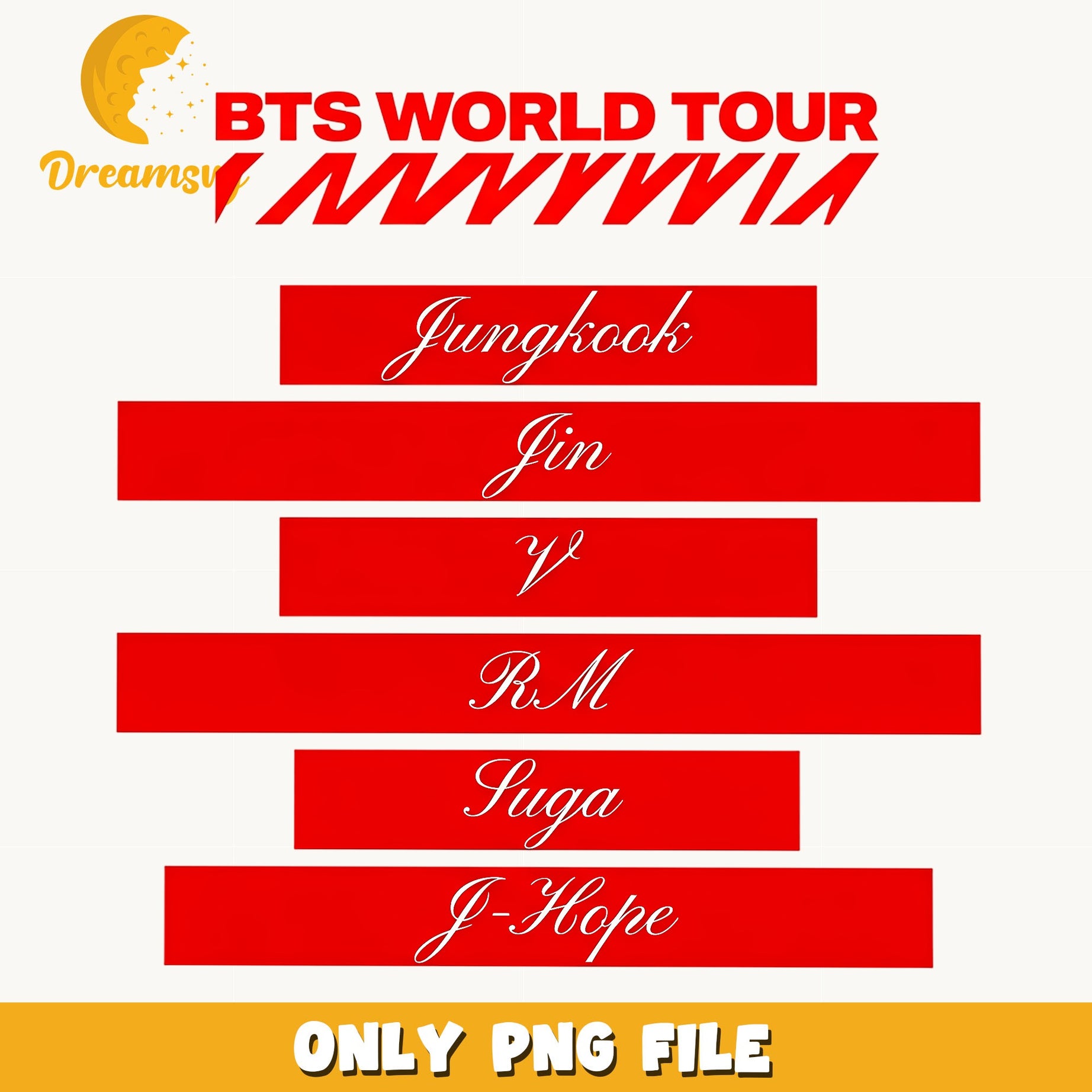 BTS World Tour PNG, Kpop Members Bundle PNG, Army Gift PNG