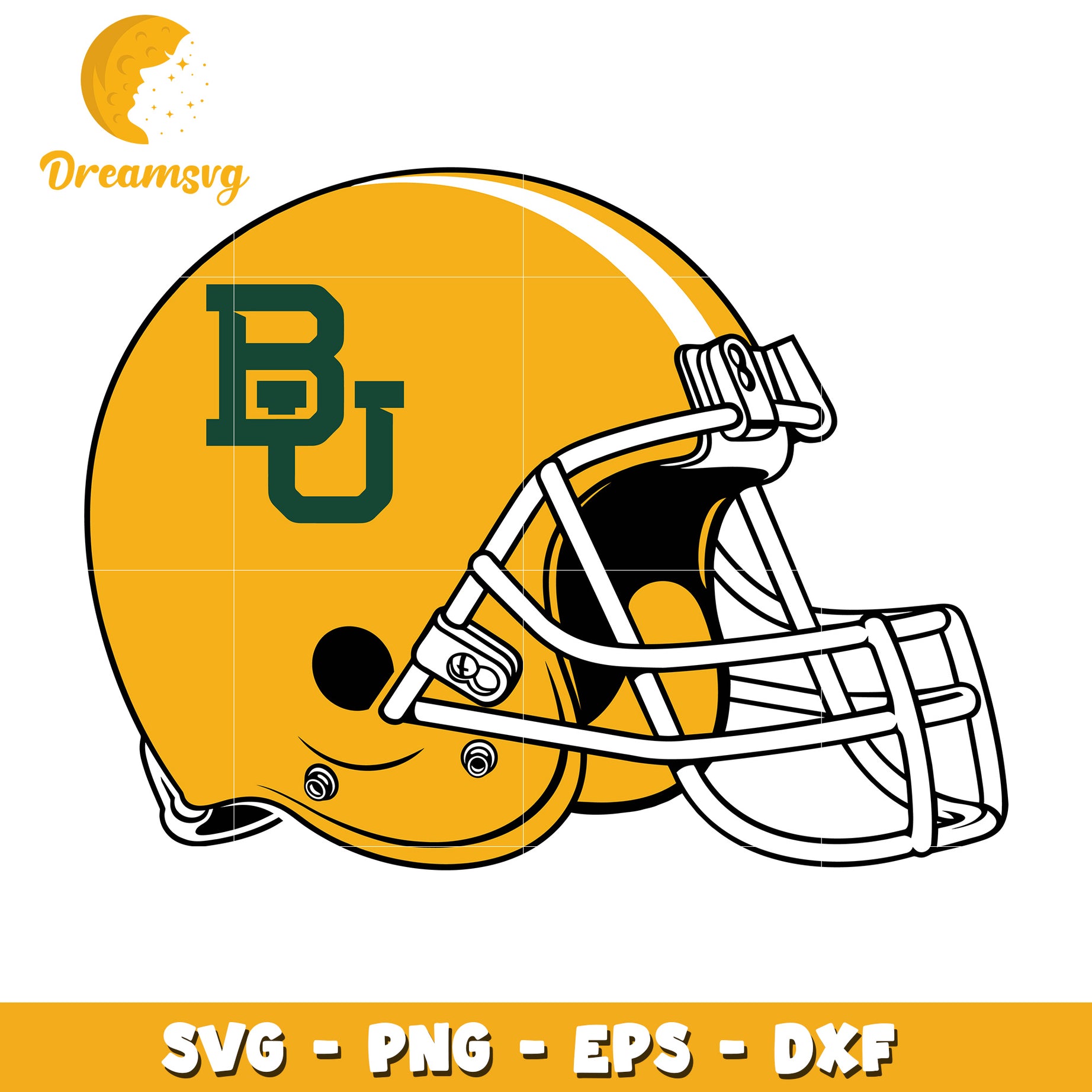 BU Football Helmet SVG PNG EPS DXF Cut File