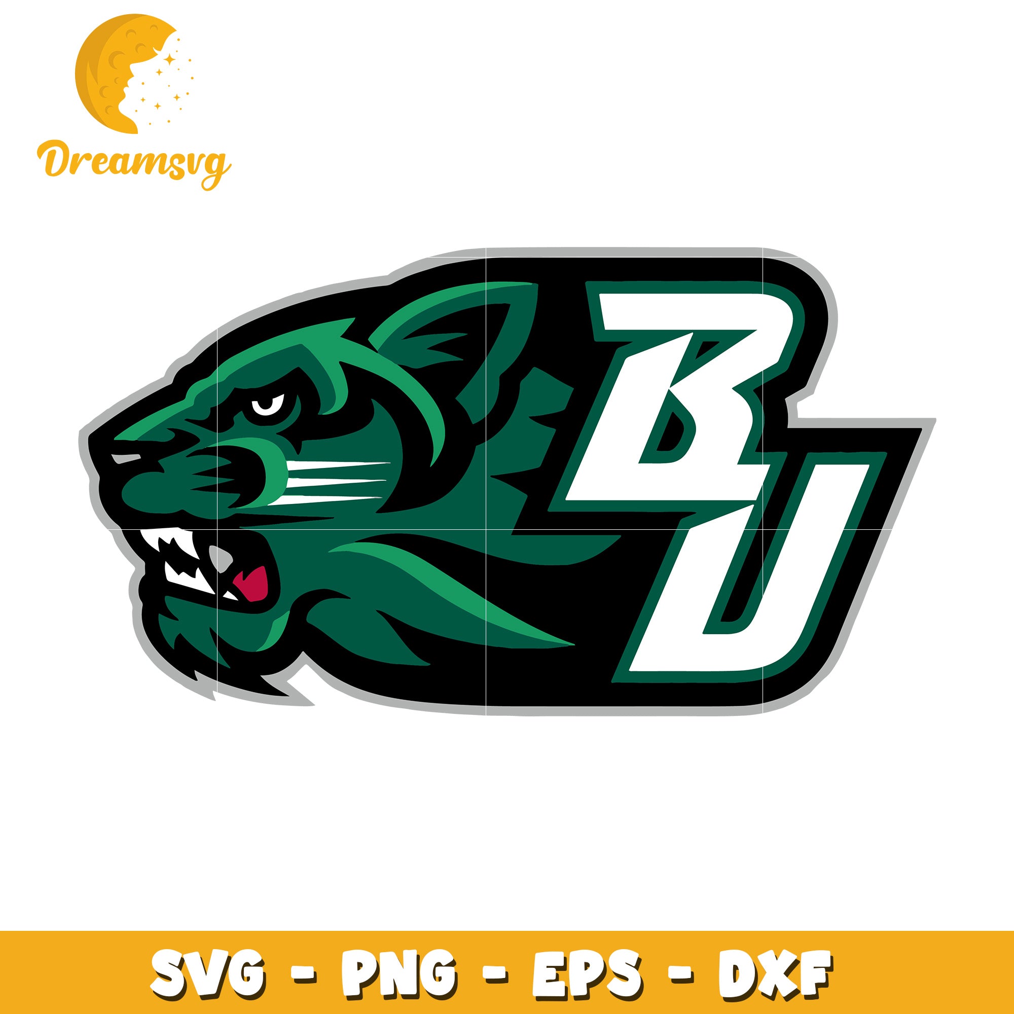 BU Panther Mascot SVG PNG EPS DXF