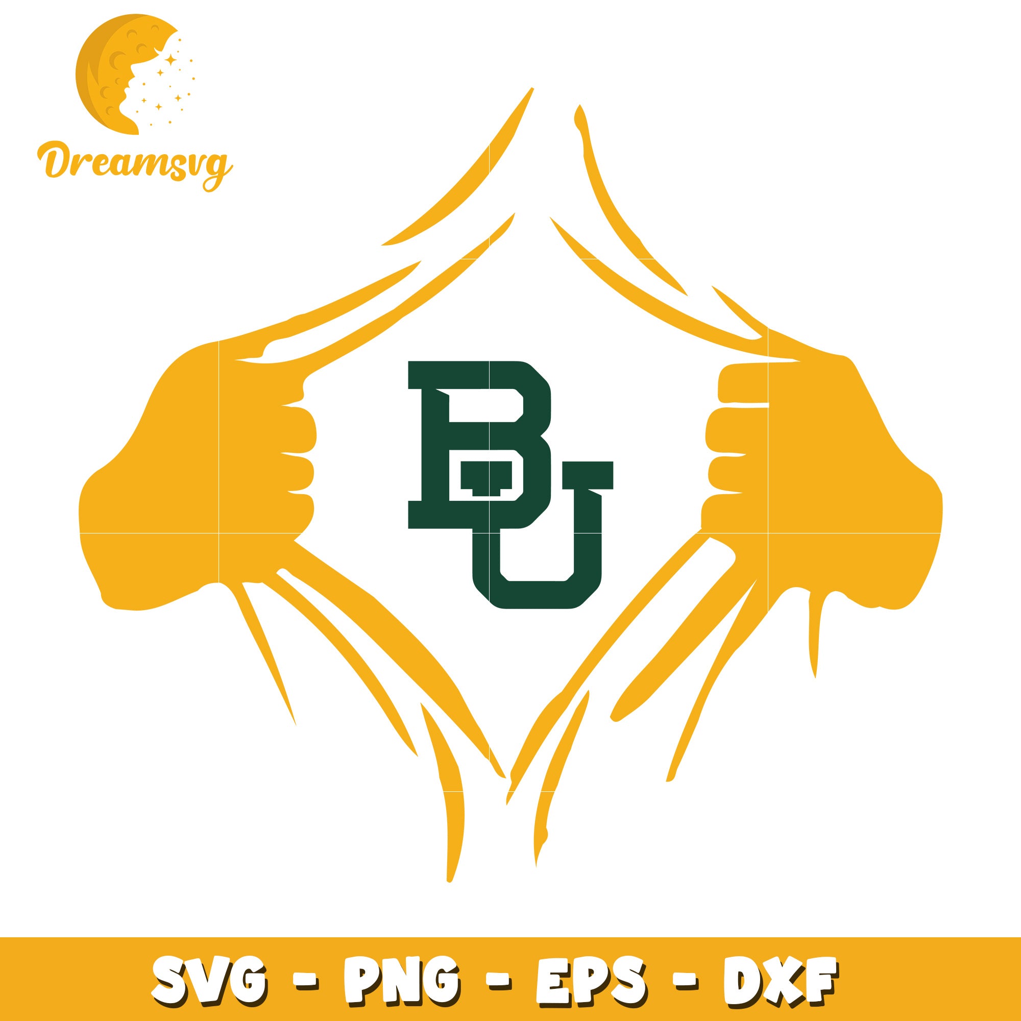 BU Superhero SVG PNG EPS DXF Cut File